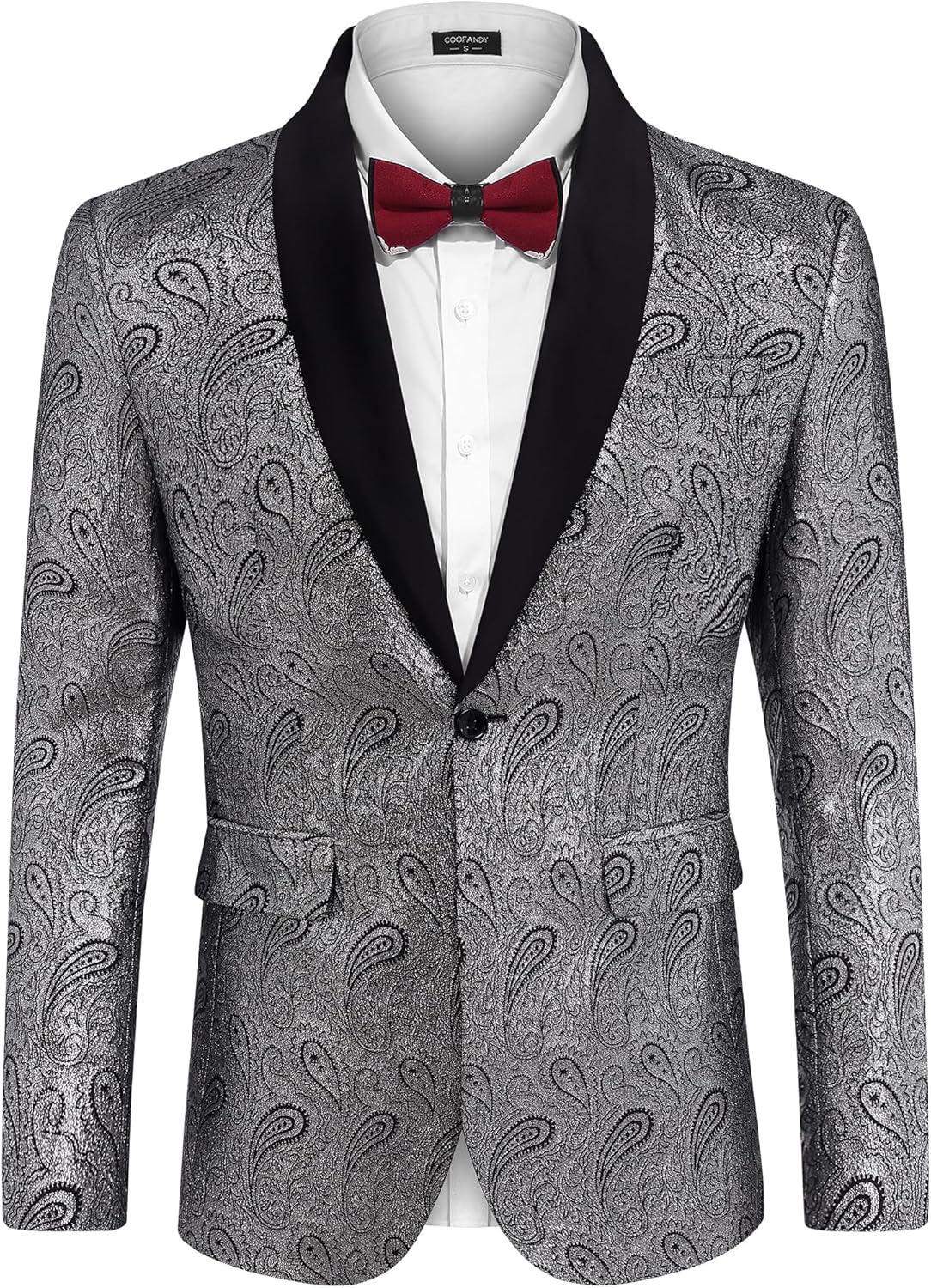 Stylish Floral Tuxedo Jacket for Men - Perfect for Events