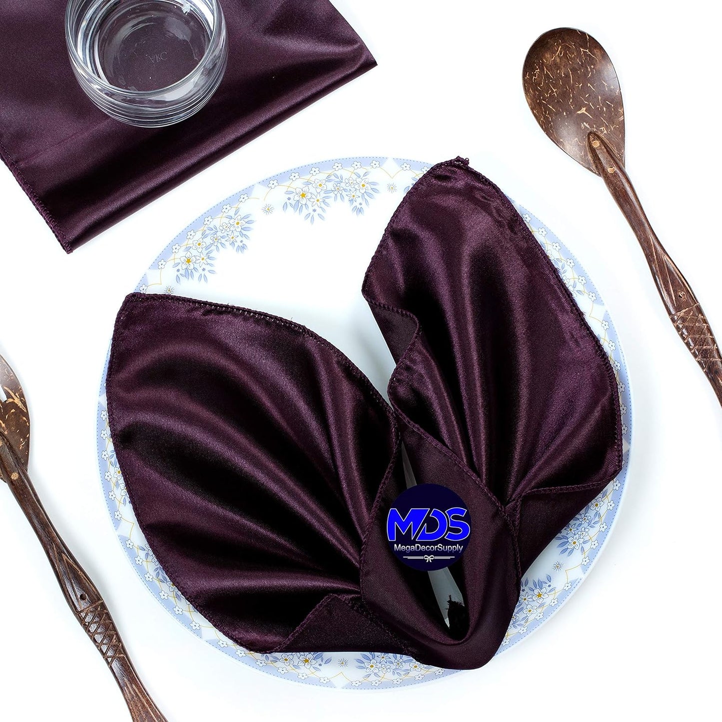 MDS Christmas Satin Cloth Napkins for Elegant Holiday Dining