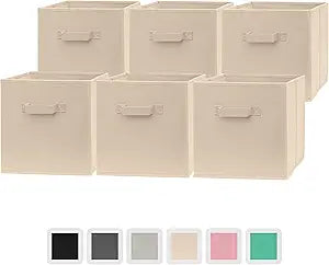Pomatree 12x12x12 Inch Storage Cubes - Durable Fabric Bins