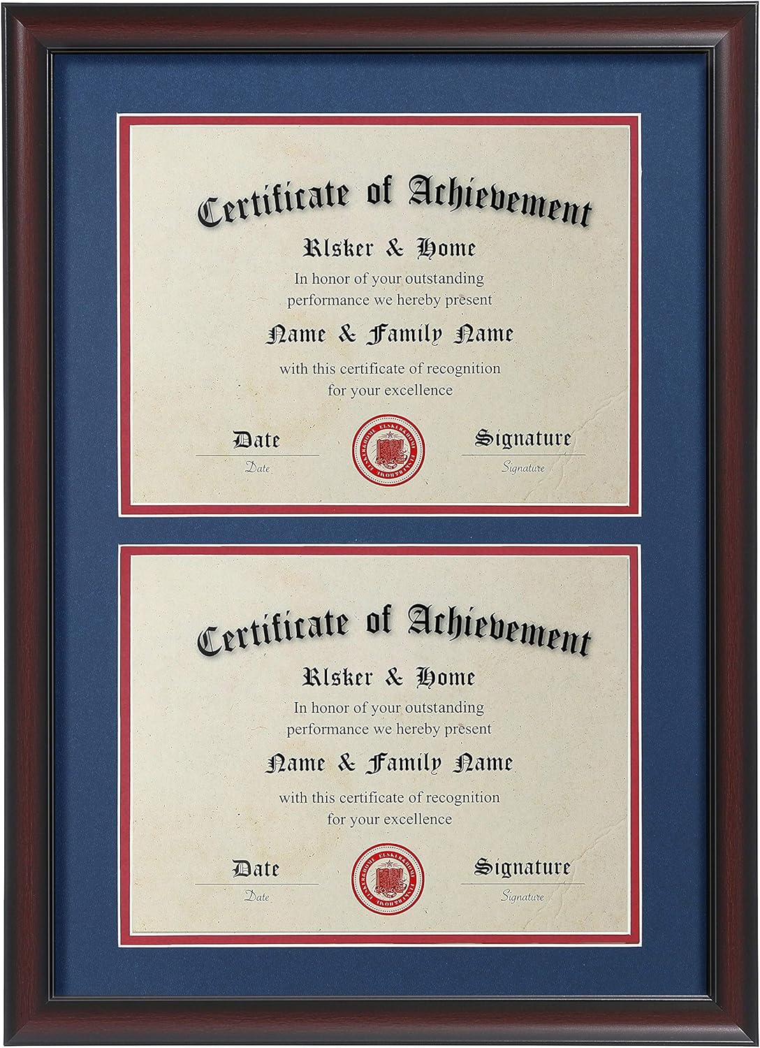 ELSKER&HOME Double Certificate Frame for 8.5x11 and 14x20 Inch