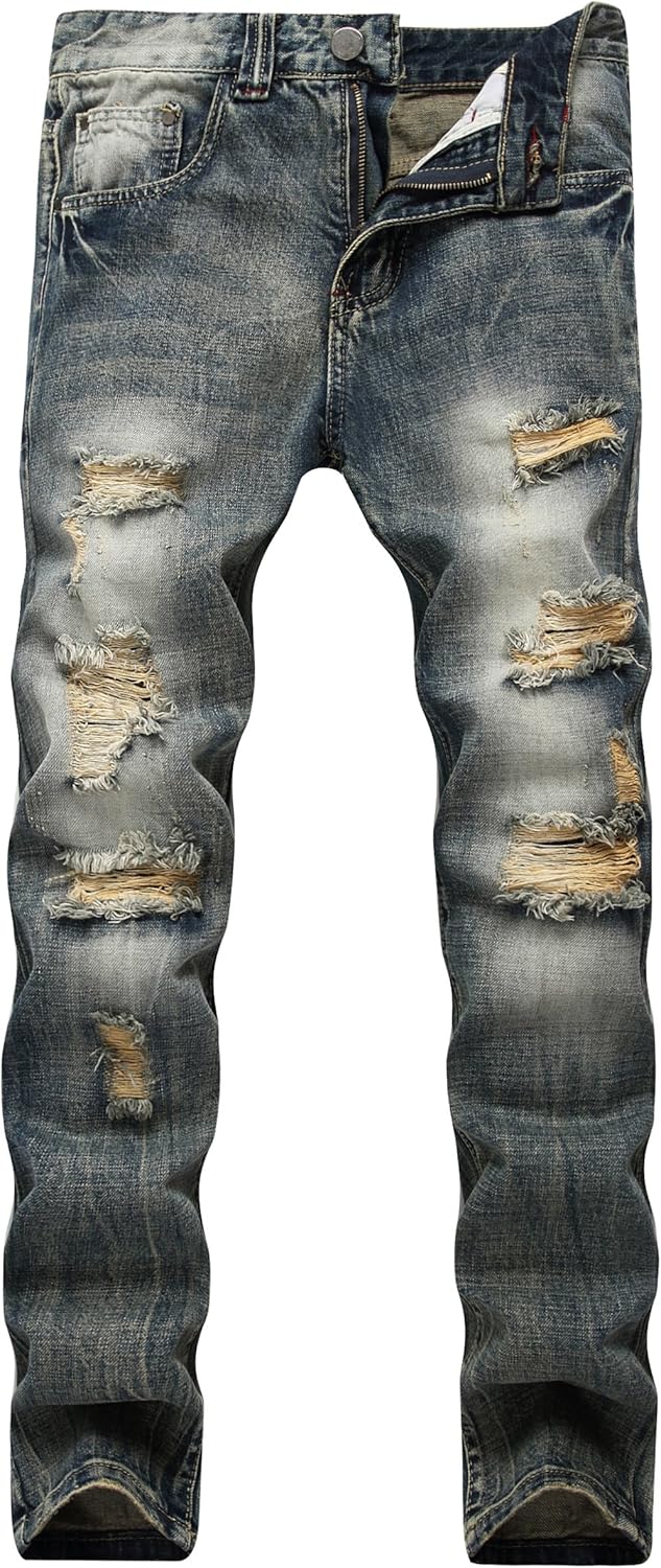 DANT BULUN Men's Ripped Distressed Slim Fit Denim Jeans Review