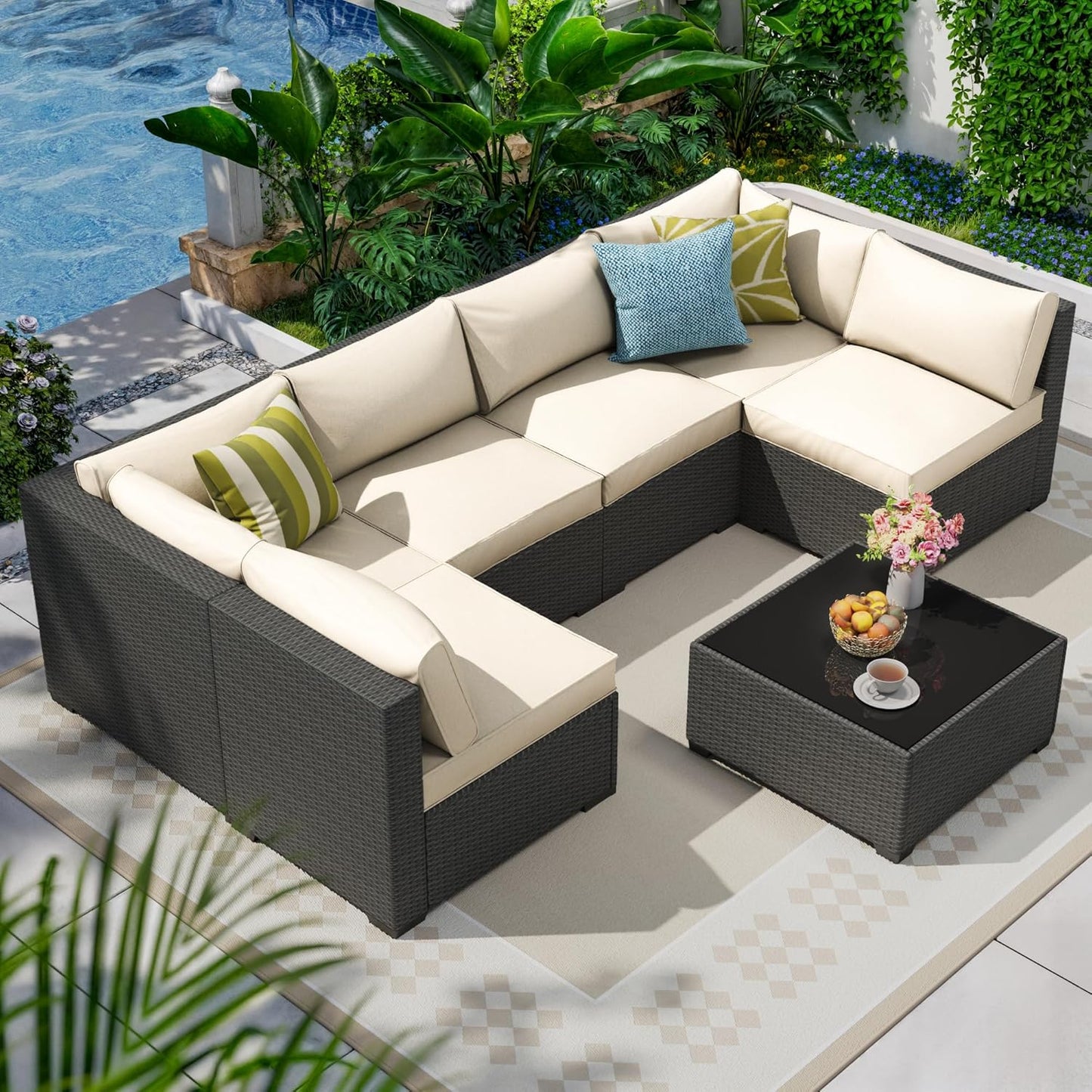 7 Piece Outdoor Patio Furniture Set for Modern Outdoor Spaces