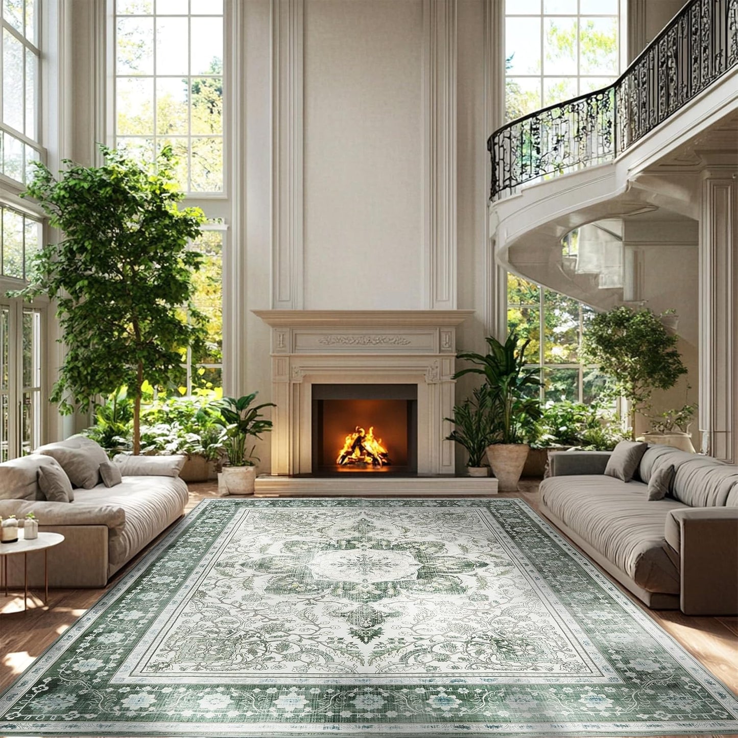 8x10 Boho Washable Area Rugs for Living Room and Bedroom