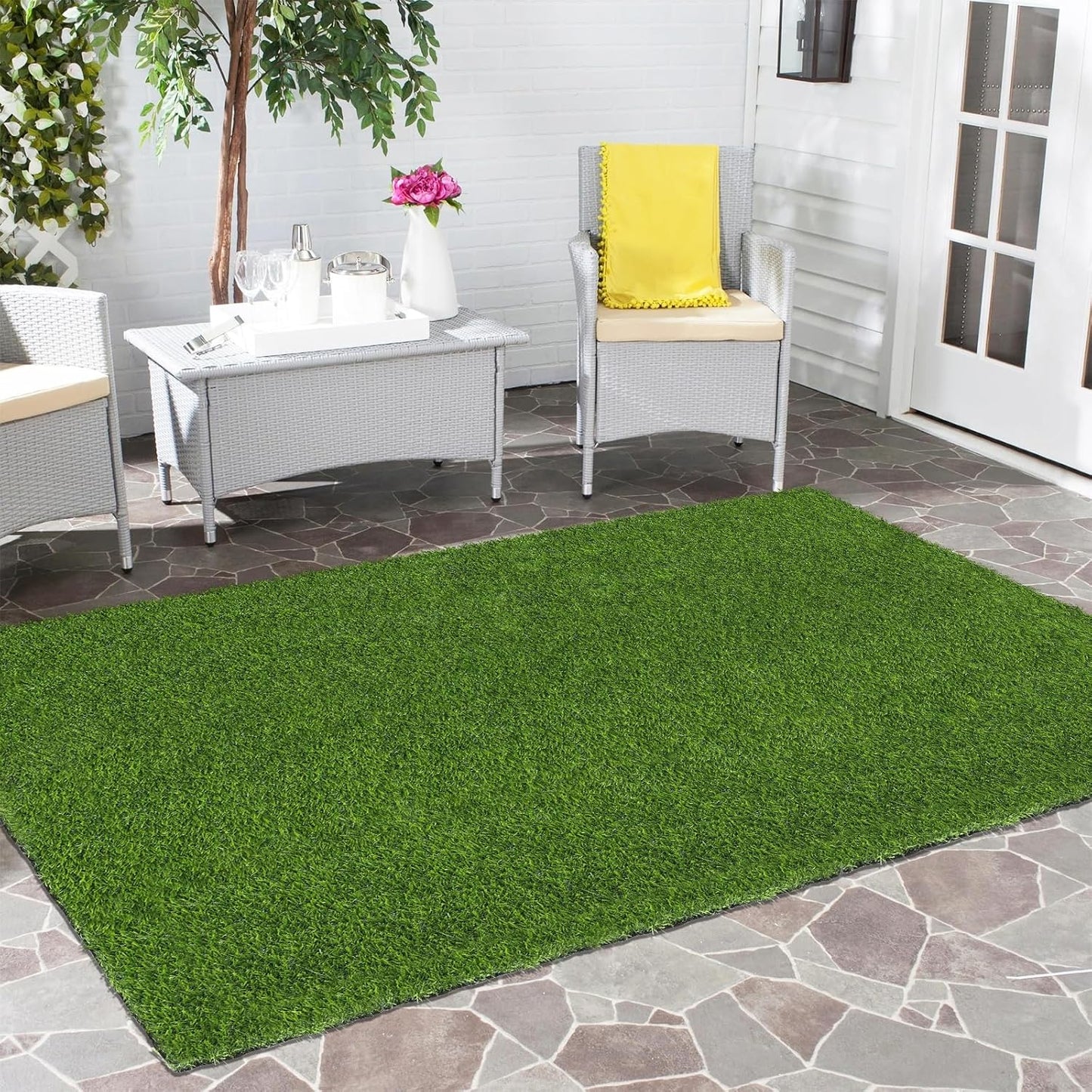 SHACOS Artificial Grass Rug 3x5 Feet for Outdoor Decor