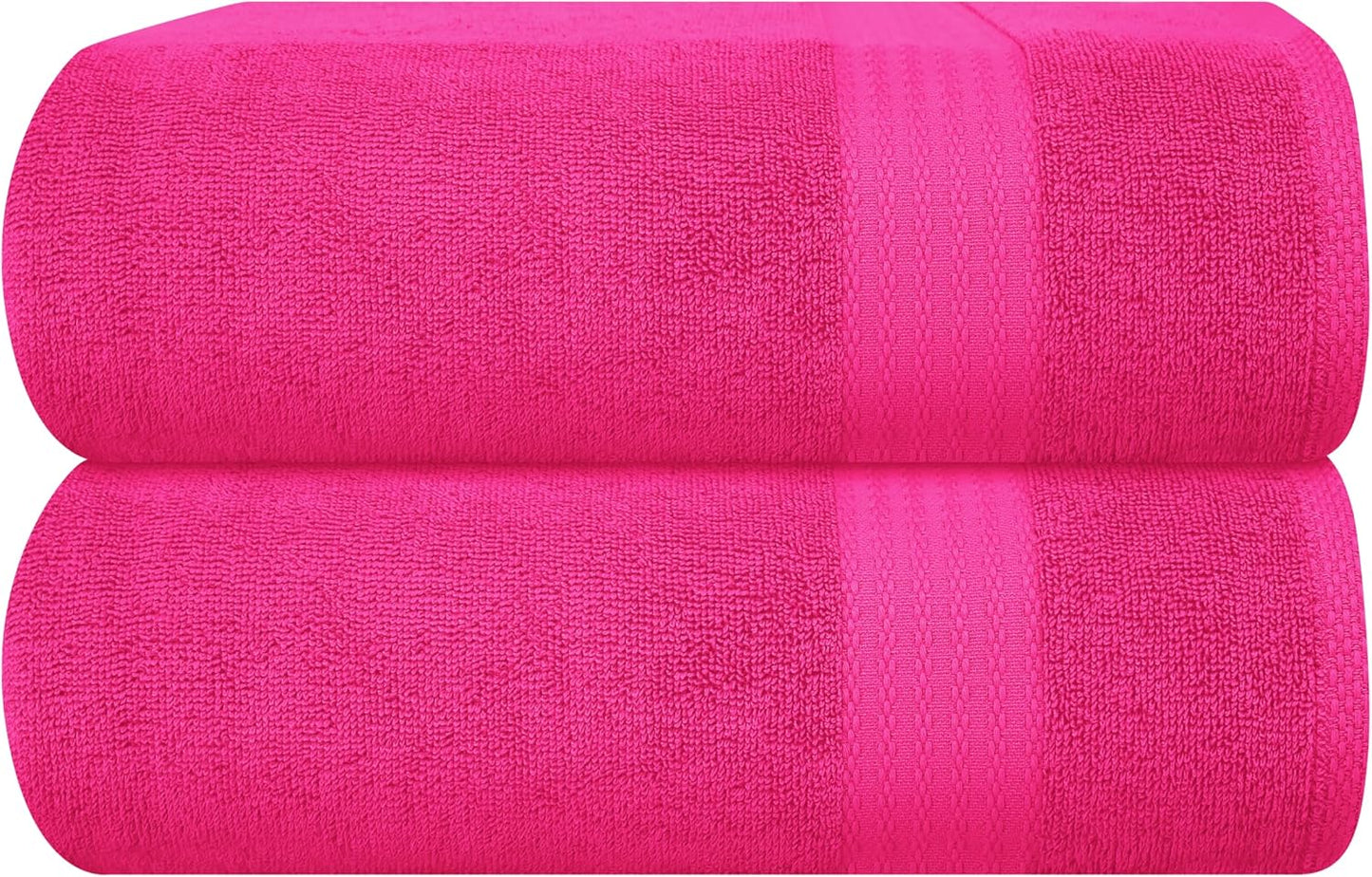 GLAMBURG Premium Cotton Oversized Bath Sheets for Everyday Use
