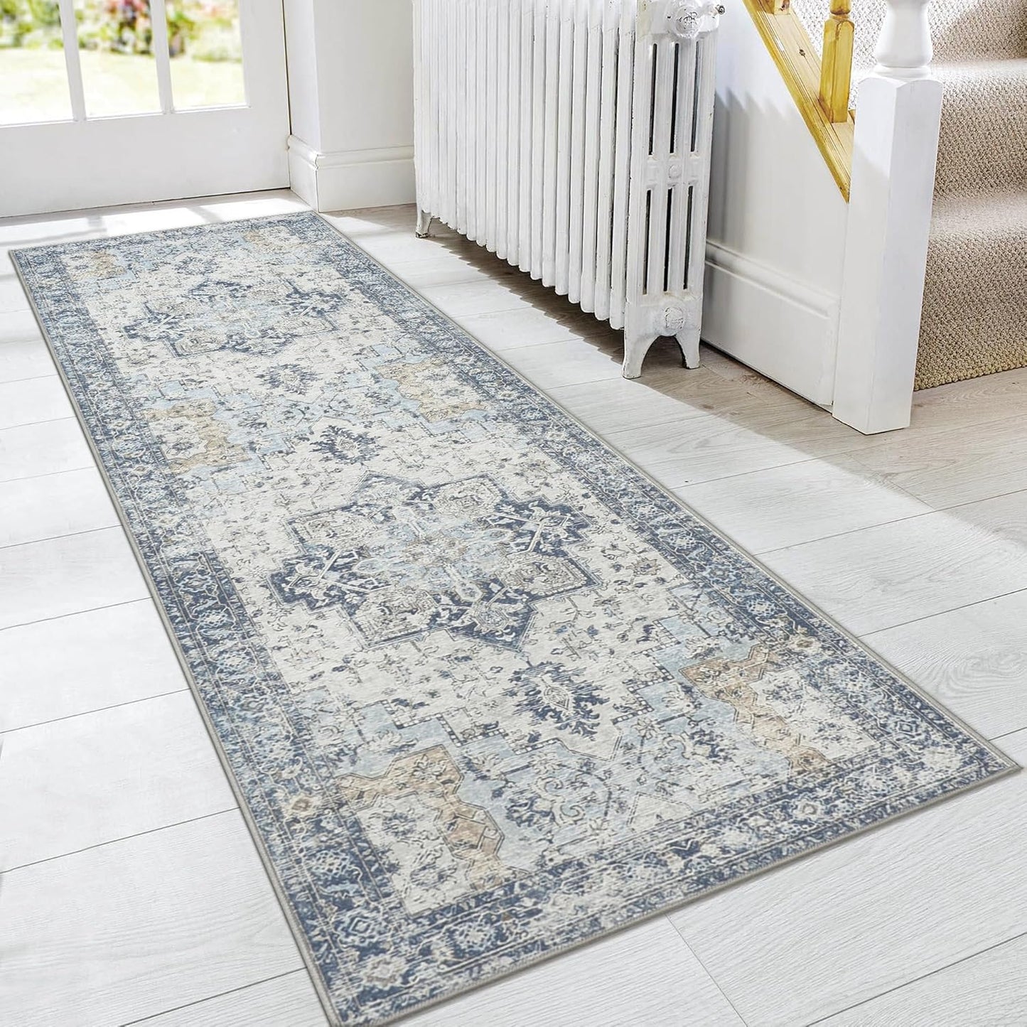 GENIMO Runner Rug 2x12 Non Slip Vintage Hallway Rug for Home