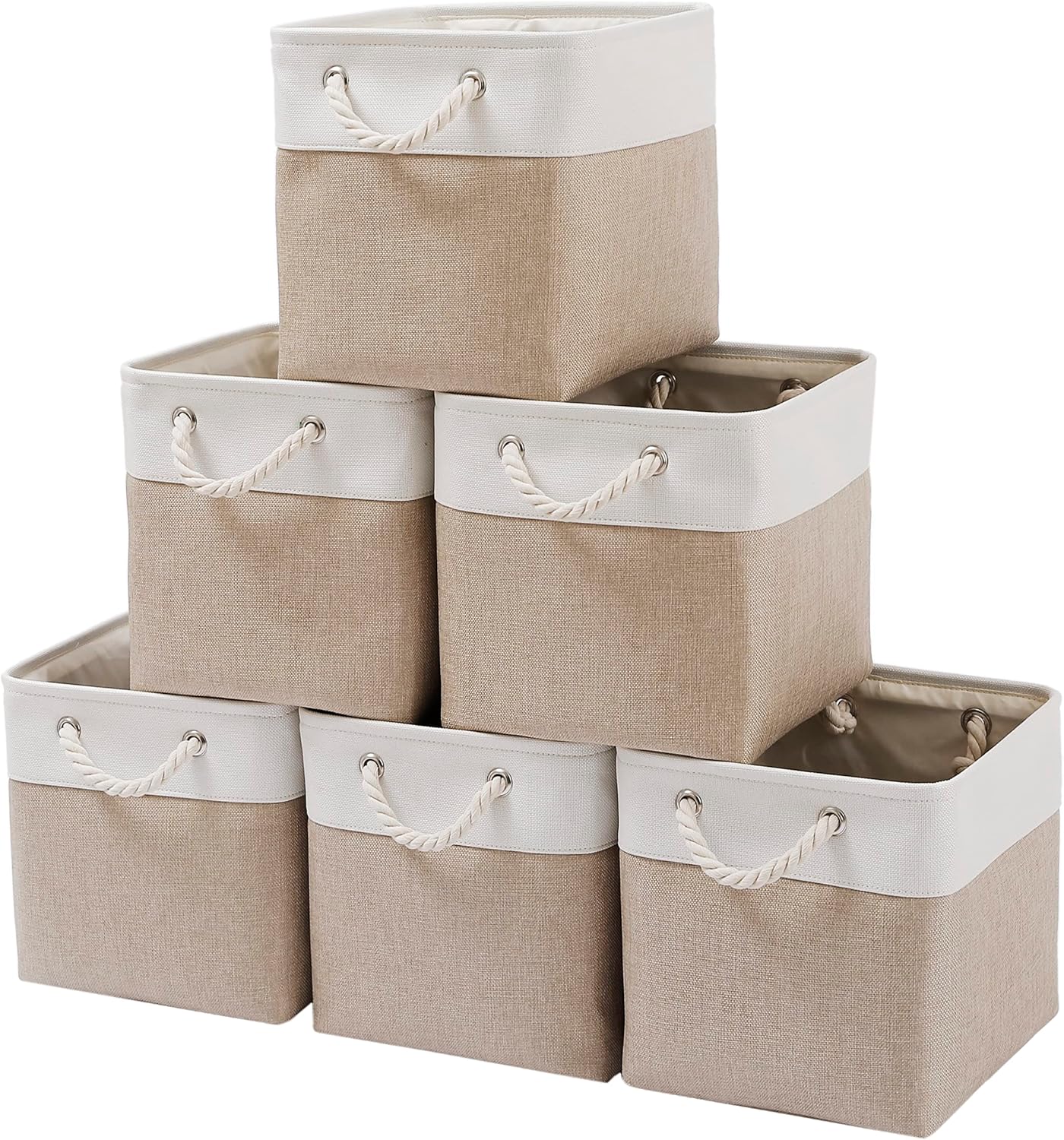11 x 11 Inch Cube Storage Bins for Home and Office Organization