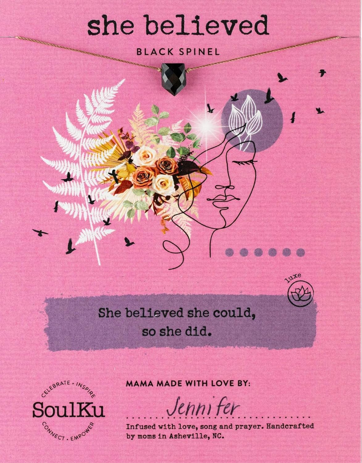 SoulKu Luxe Inspirational Necklace for Empowerment and Style