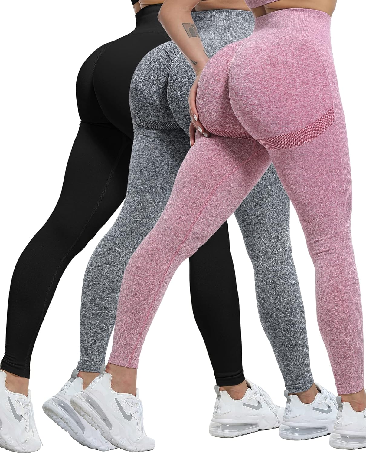 CHRLEISURE Workout Leggings Sets for Women with Butt Lifting
