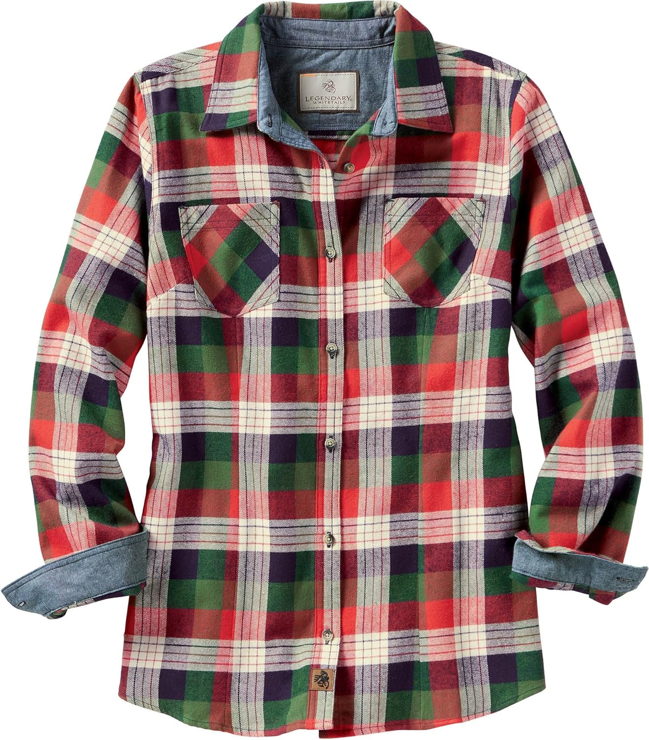 Legendary Whitetails Women's Long Sleeve Plaid Flannel Shirt