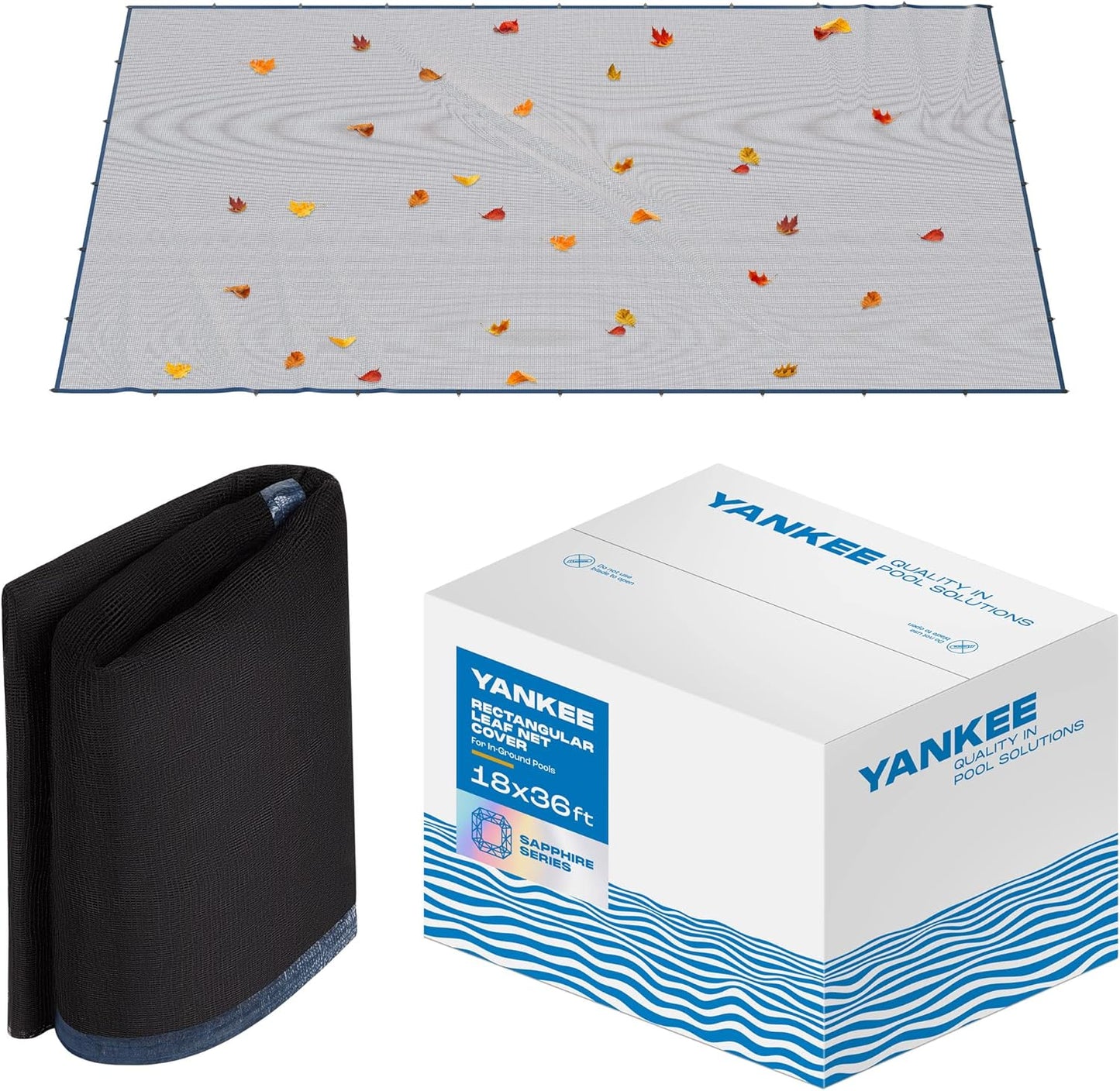 Yankee Pool Leaf Net Cover for 18x36 Ft. In-Ground Pools