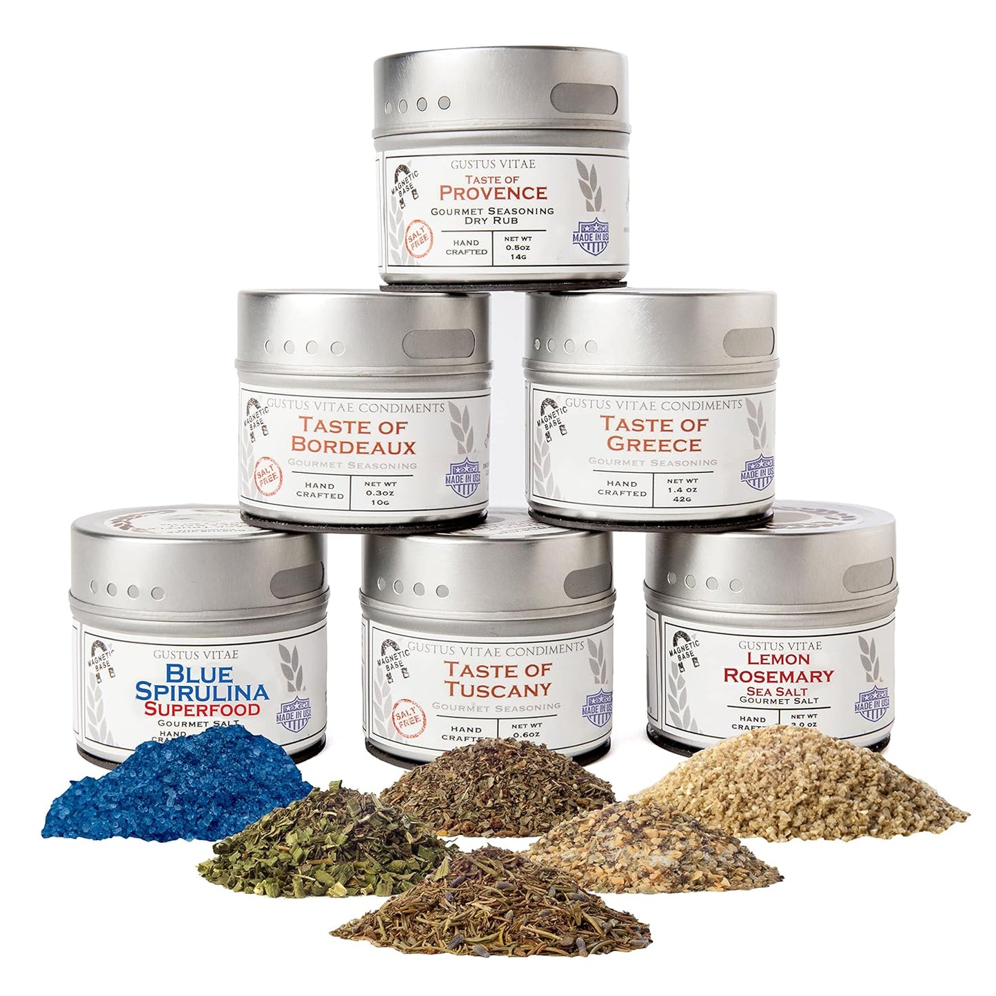 Luxury Gourmet Seasonings Collection with Magnetic Tins for Chefs