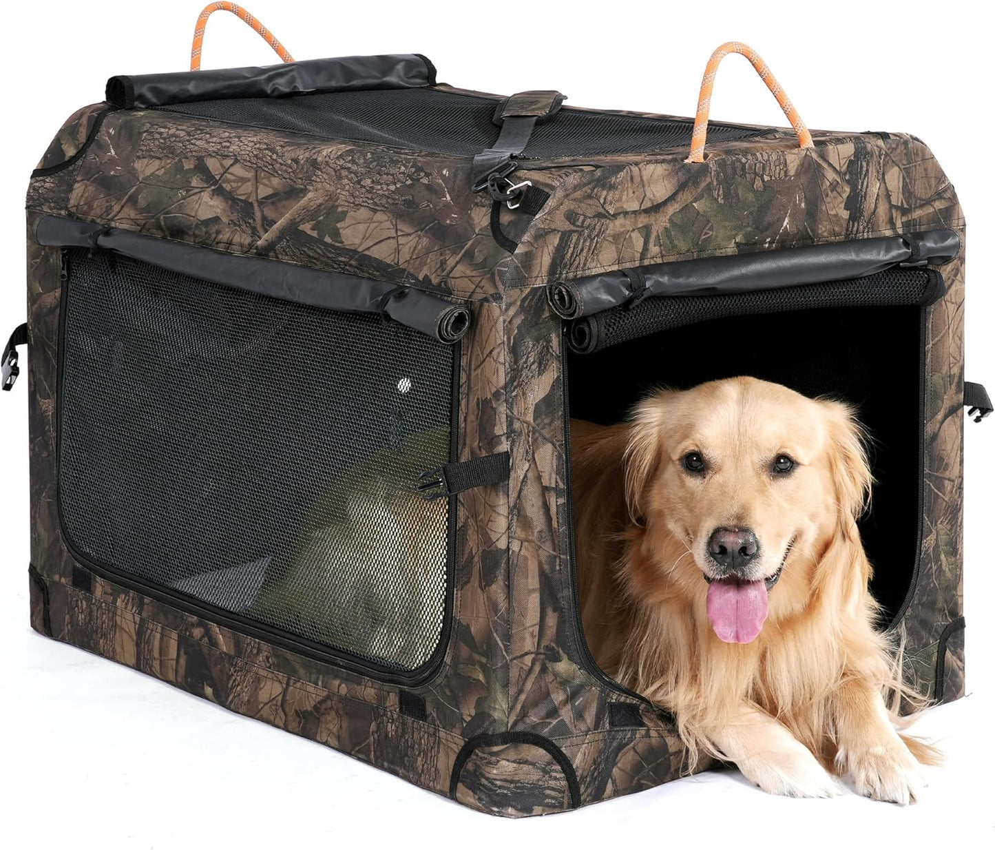 Collapsible Dog Crate for Travel - Portable Soft-Sided Carrier