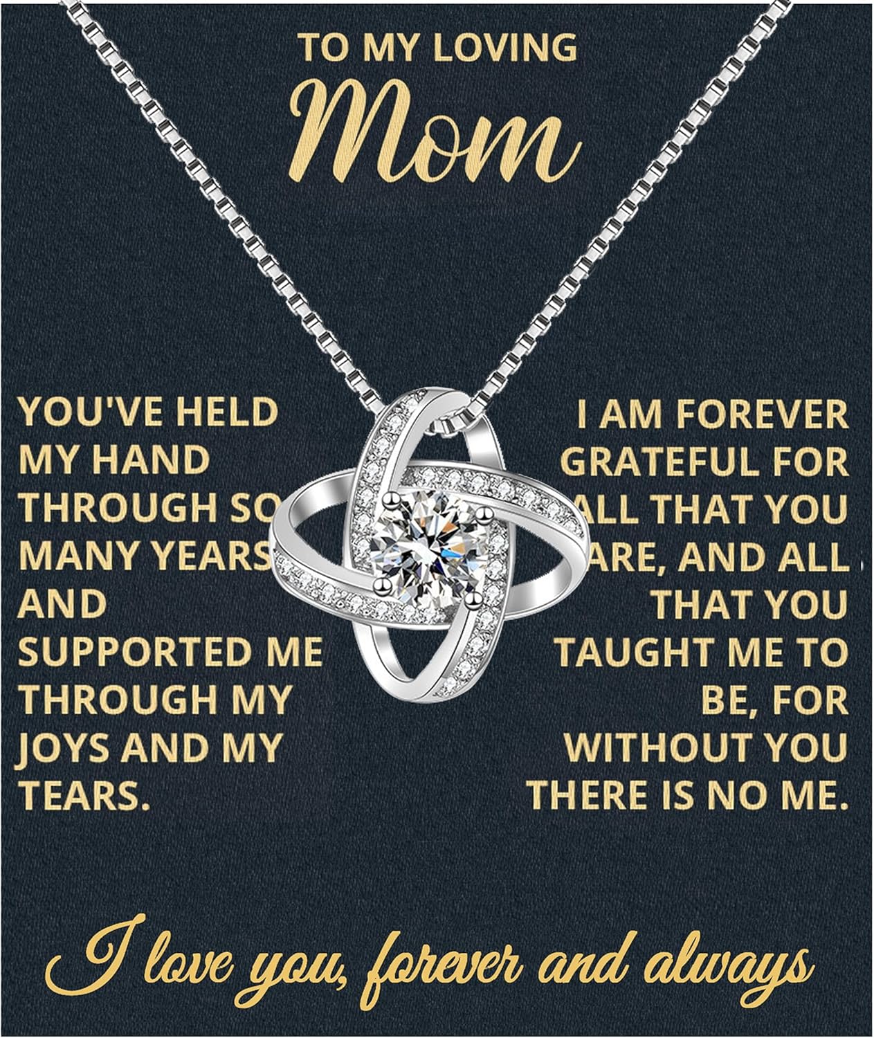 Mom Necklace from Son Daughter - 925 Sterling Silver Gift