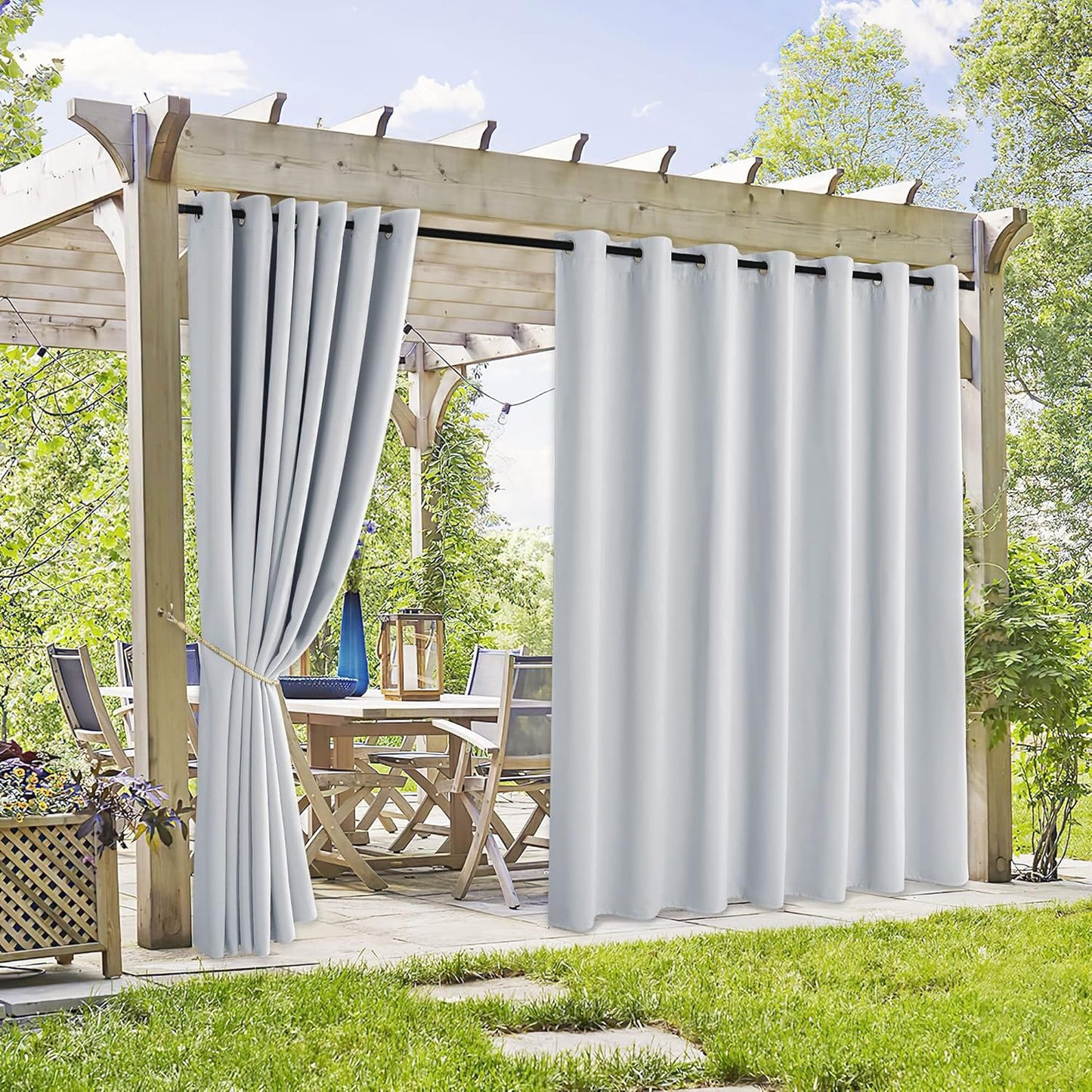 RYB HOME Extra Wide Outdoor Curtains for Privacy and Style