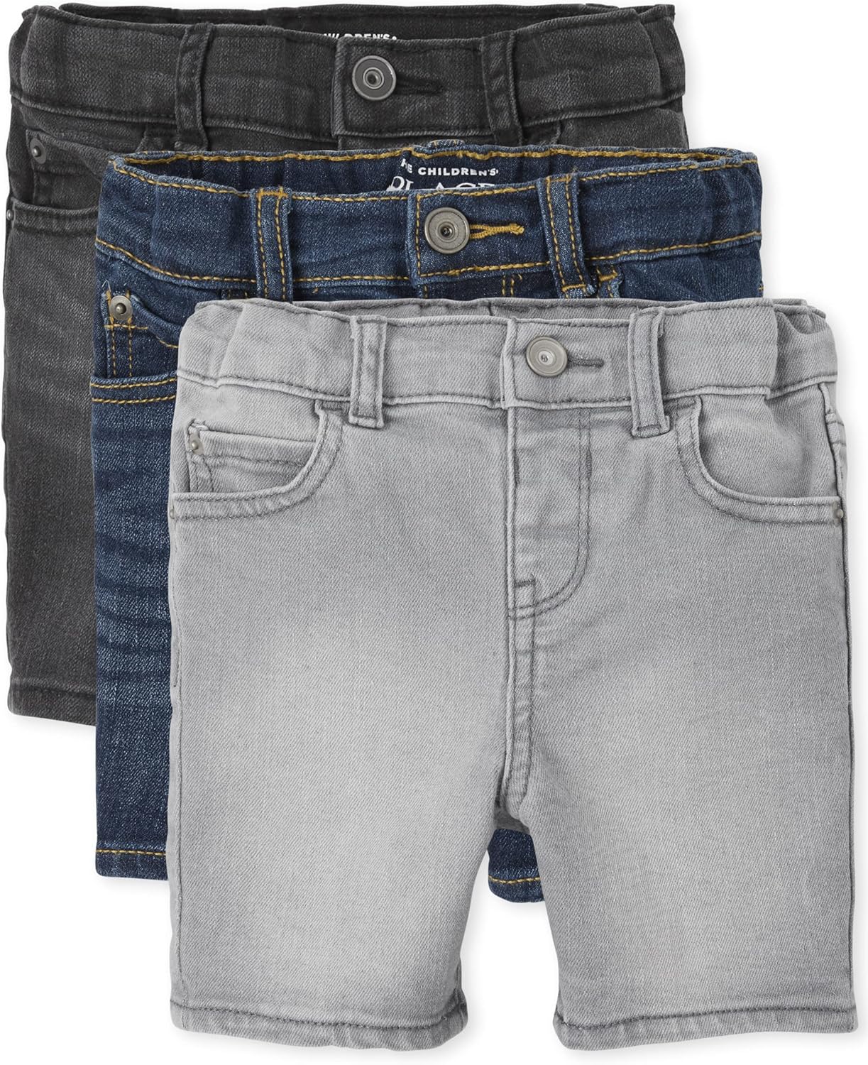Boys' and Toddler Denim Shorts with Stretch for Easy Movement