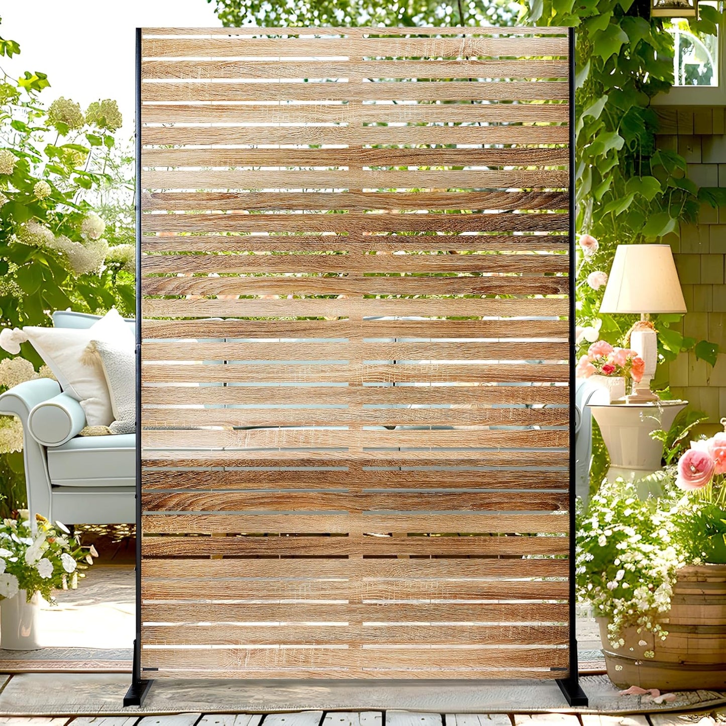 72in High Metal Outdoor Privacy Screen for Stylish Spaces