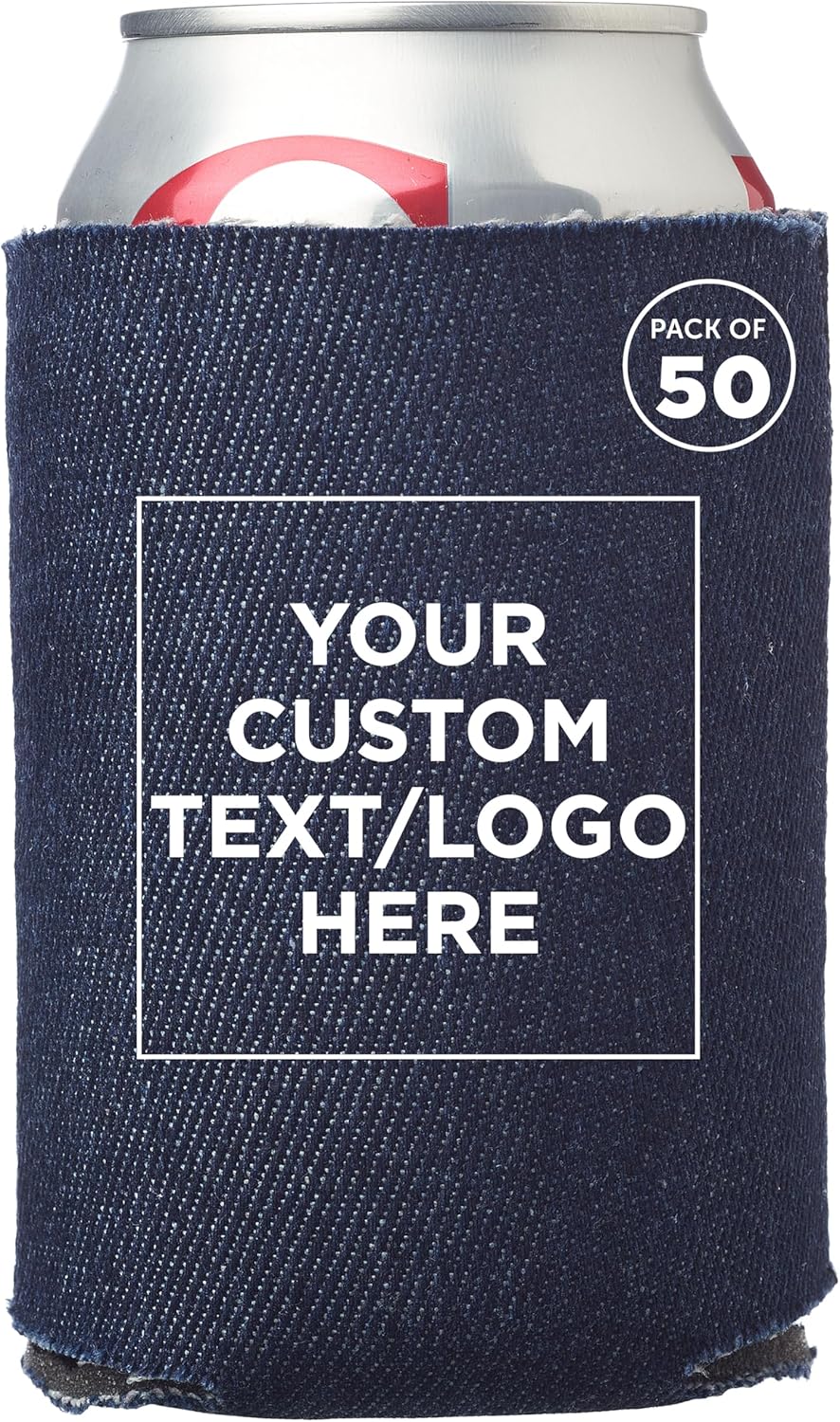 Custom Collapsible Beer Can Coolers Set of 50 for Events