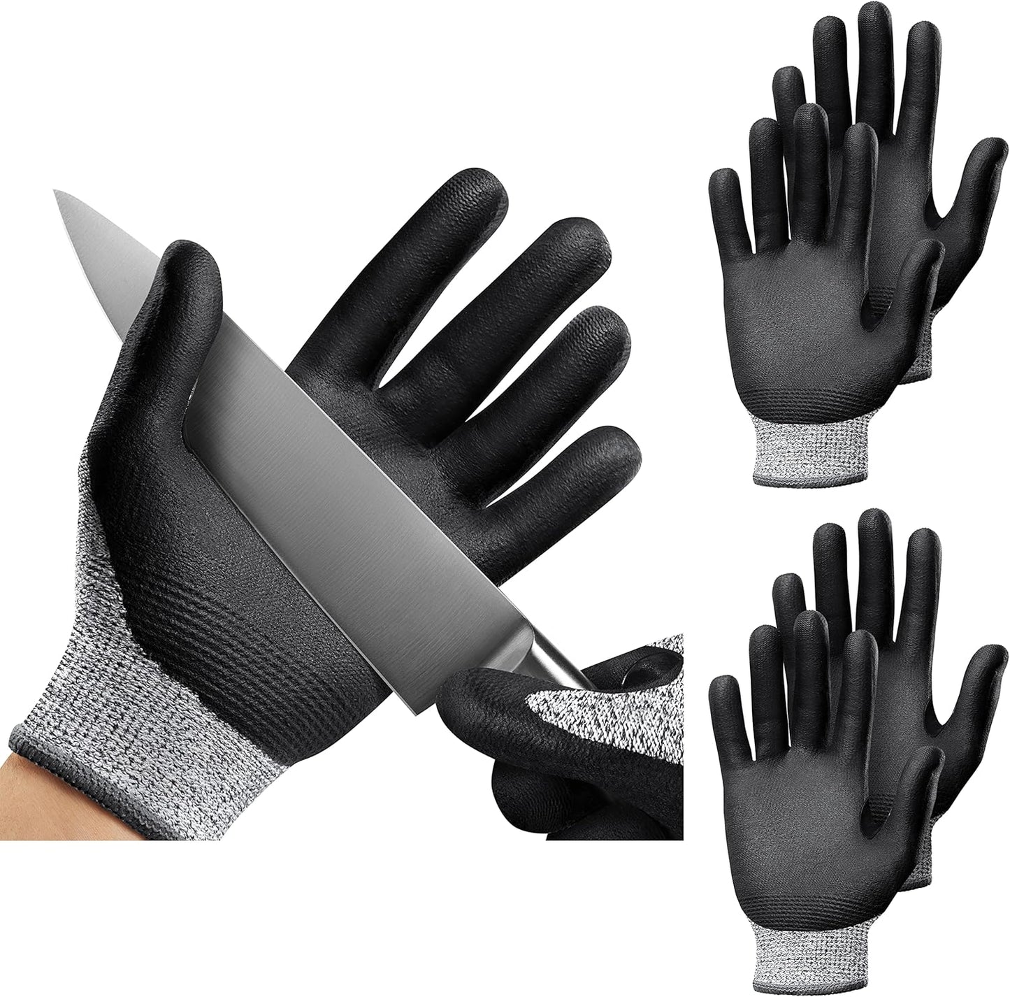 NoCry Professional Cut Resistant Work Gloves with Grip & Touchscreen