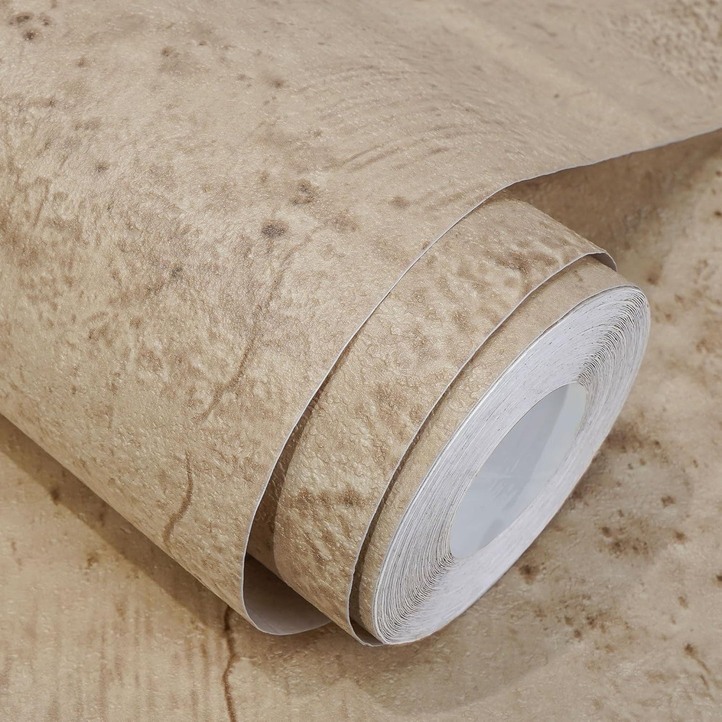 WADILE Beige Concrete Wallpaper for Stylish Home Decor