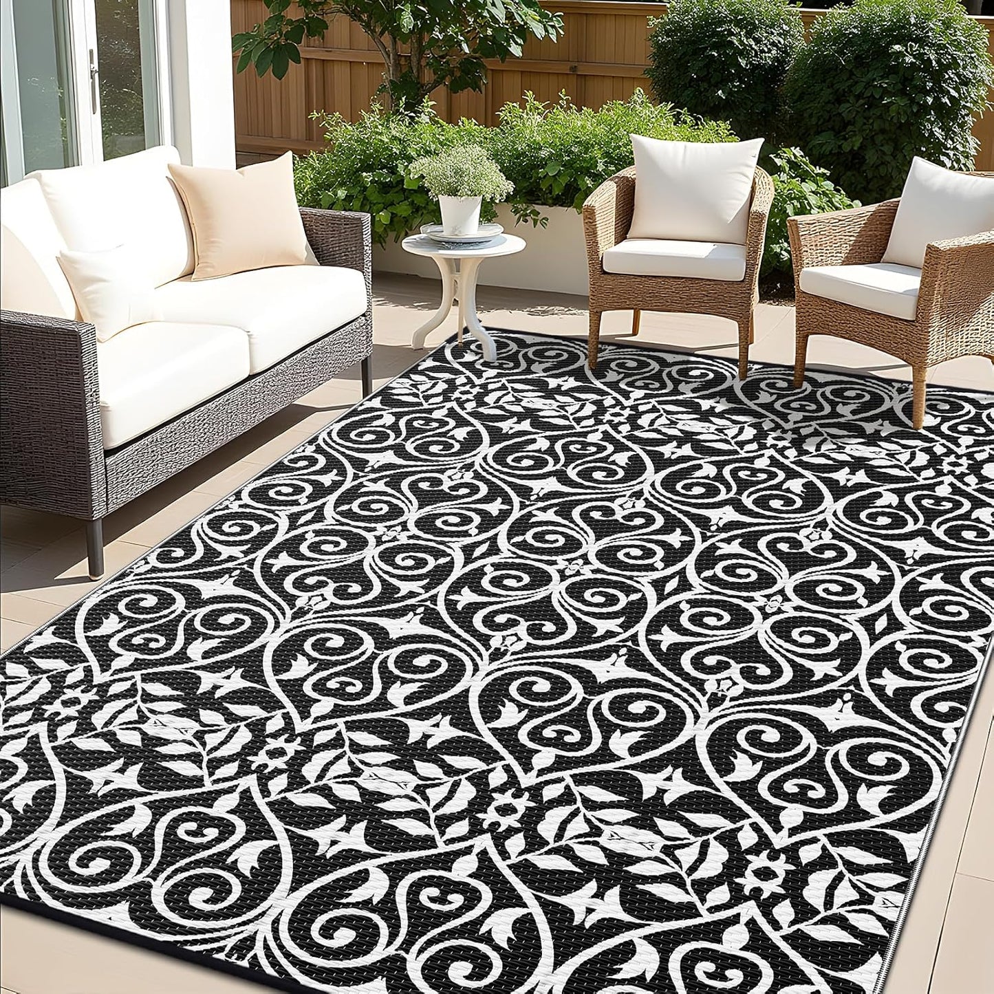 OLANLY Outdoor Rug Waterproof 8x10 ft for Patio & Camping