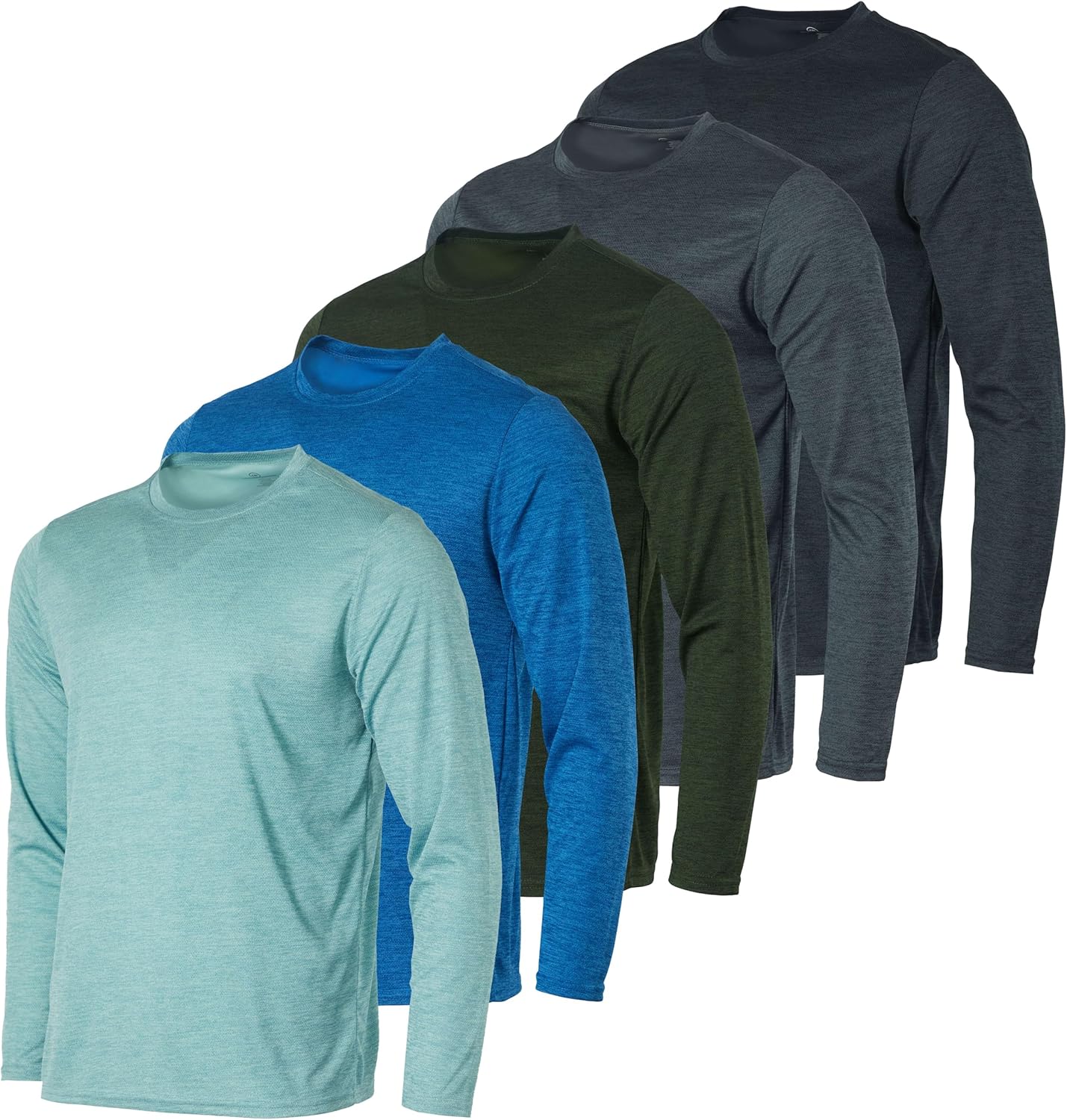 Real Essentials Men's Mesh Quick Dry Long Sleeve T-Shirt Pack