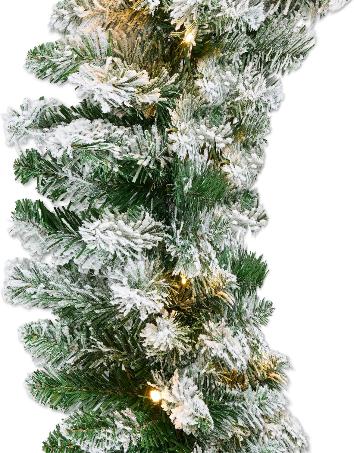 9ft Pre-Lit Christmas Garland with Multi LED Lights for Decor