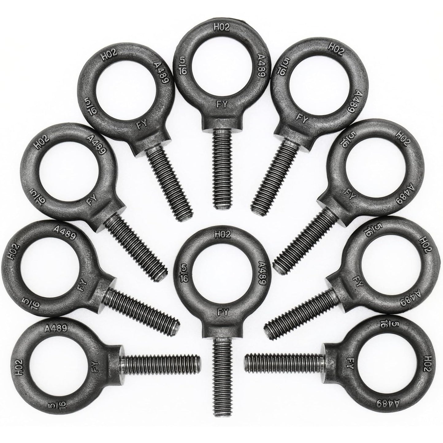 10 Pcs Lifting Shoulder Eye Bolts 5/16in-18 X 1-1/8in for Heavy Duty