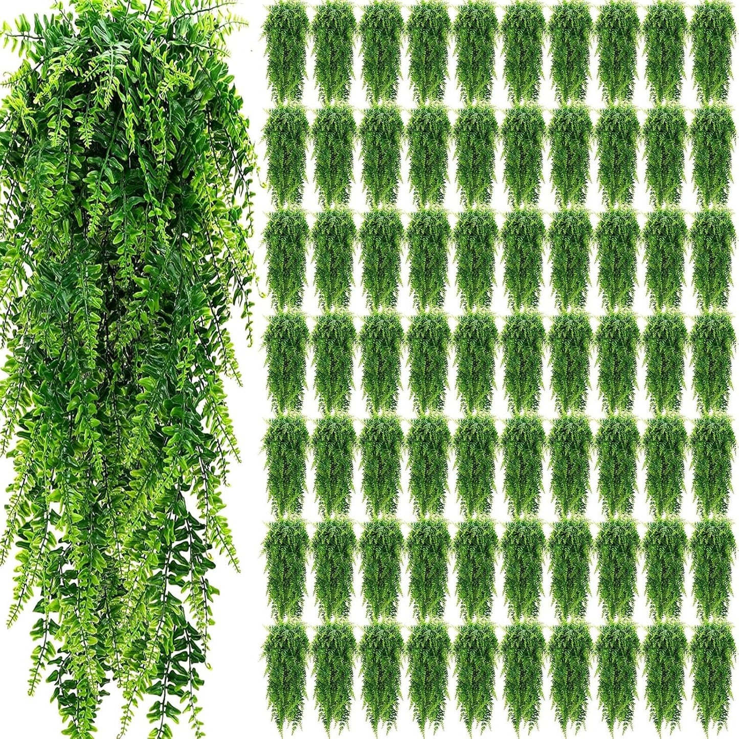 72 Pcs Artificial Hanging Plants for Indoor Outdoor Decoration