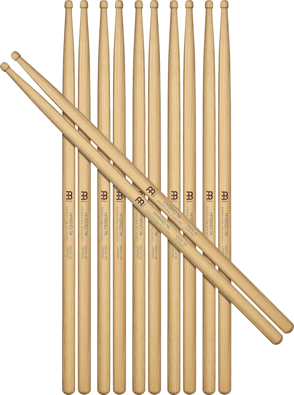 Meinl Stick & Brush Hybrid 7A Drumsticks for Versatile Play