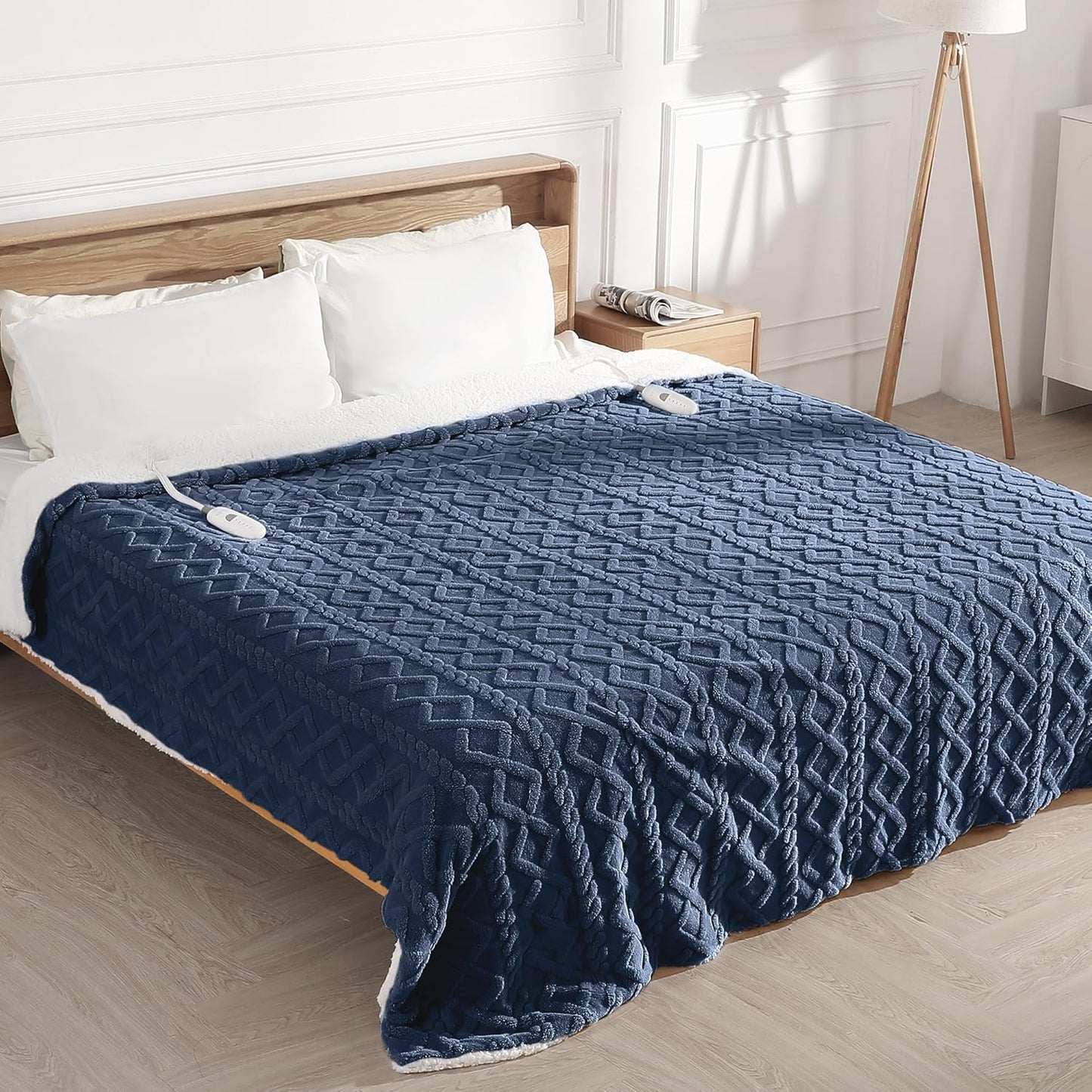Electric Blanket Queen Size - Dual Control Sherpa Warming Comfort