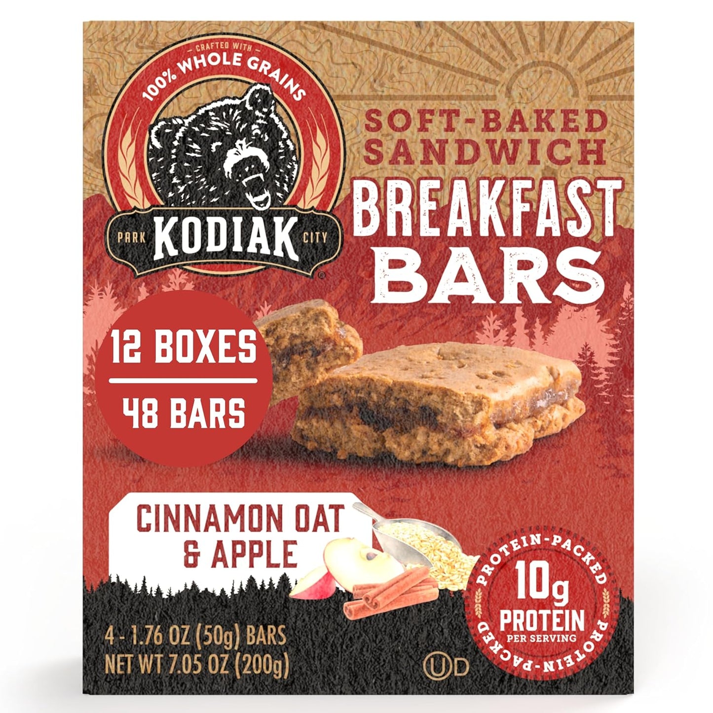 Kodiak Cakes Soft Baked Sandwich Breakfast Bar, High Protein Snack