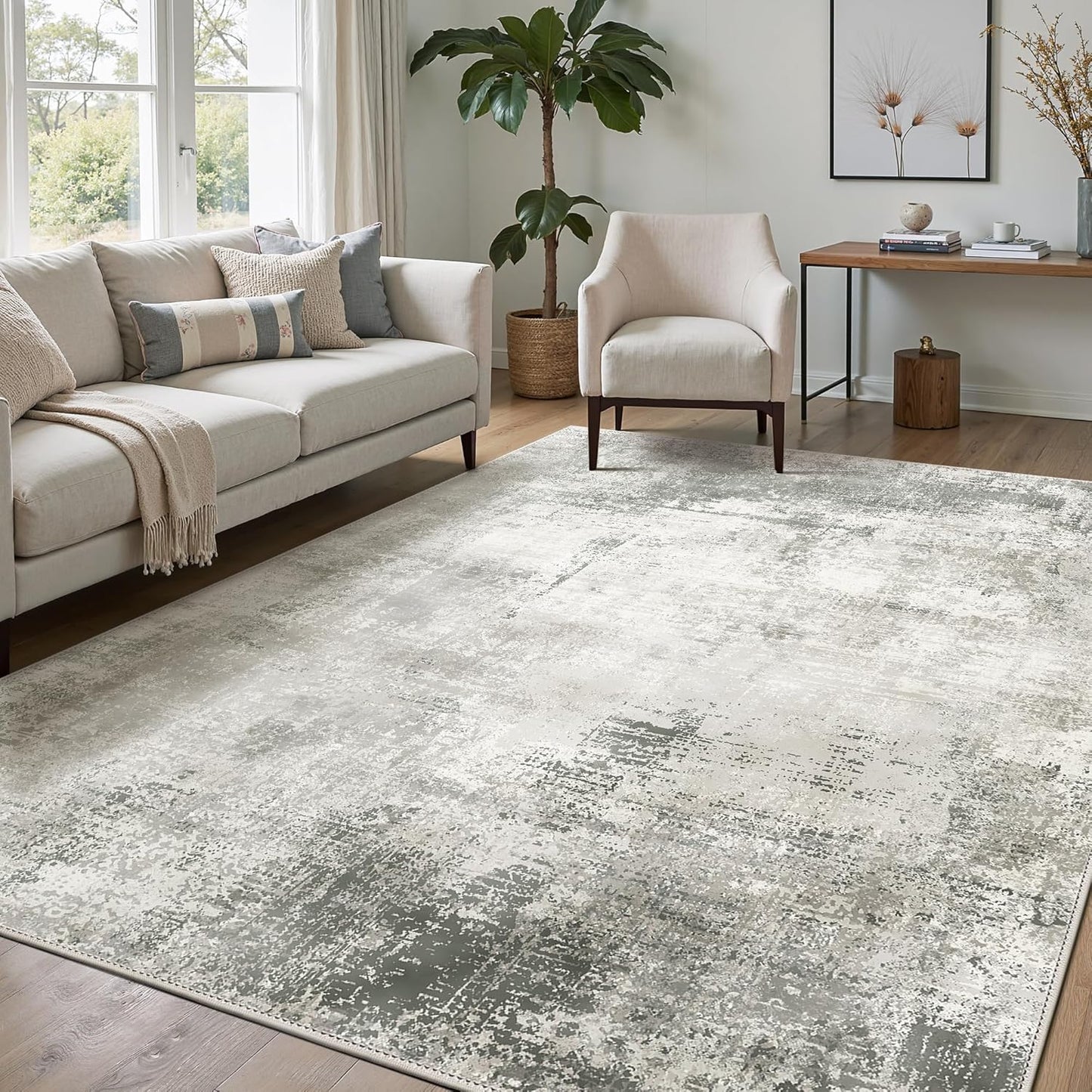 8x10 Machine Washable Area Rug for Bedroom and Living Room