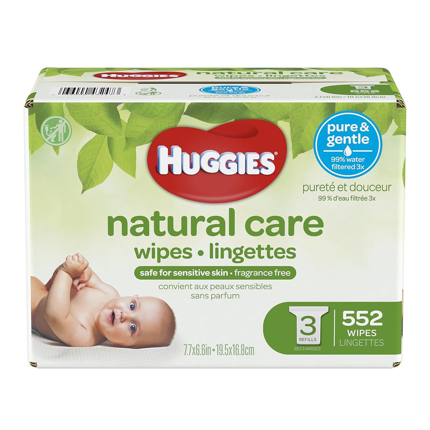 HUGGIES Natural Care Unscented Baby Wipes for Sensitive Skin
