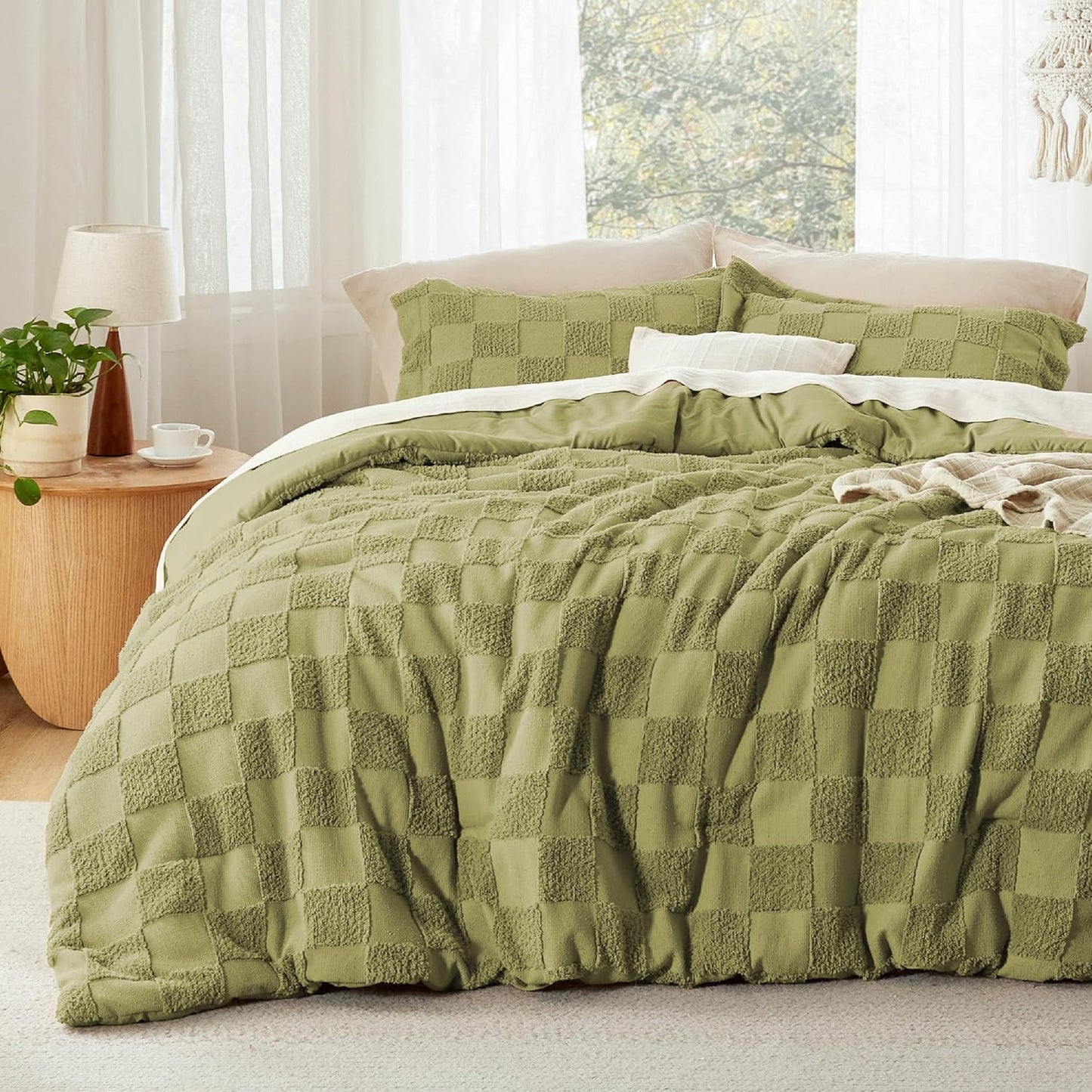 Bedsure Twin/Twin XL Comforter Set in Olive Green for Cozy Sleep