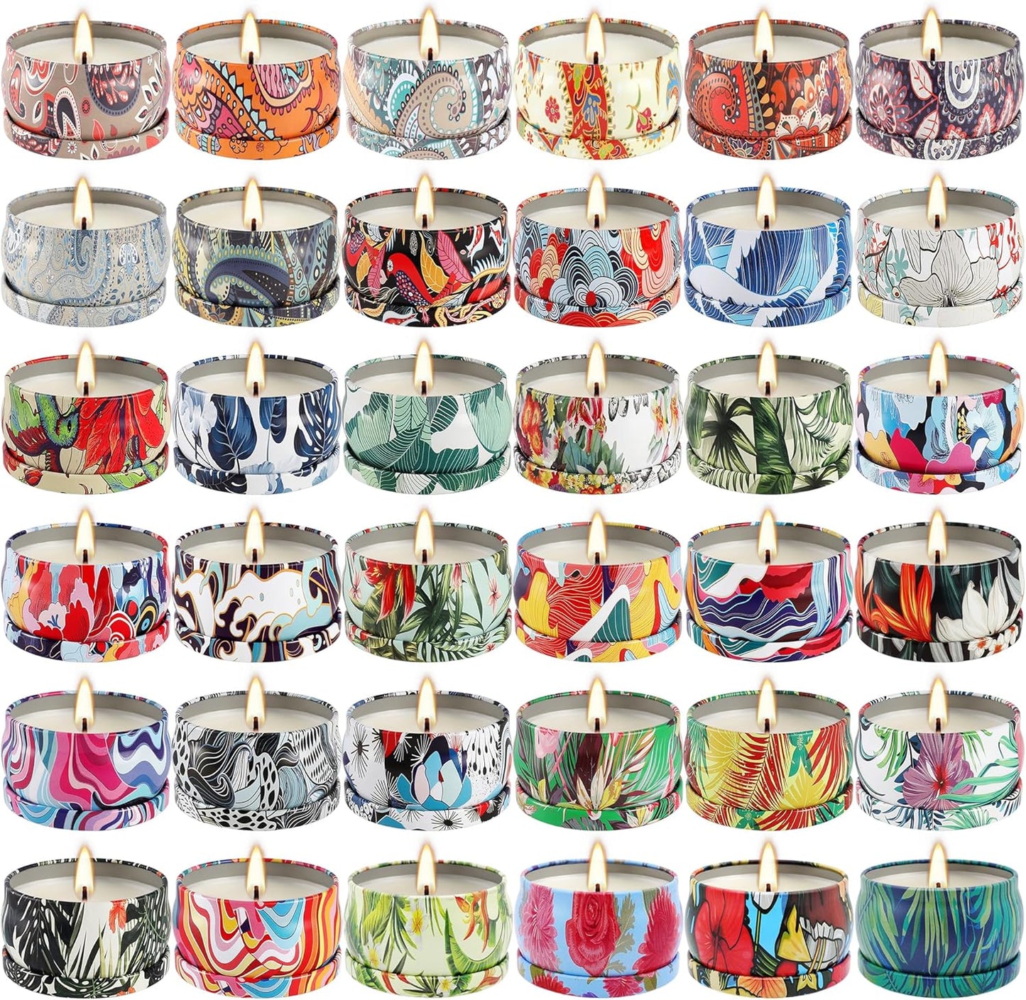 36-Pack Scented Candles Gift Set for Relaxation & Home Decor