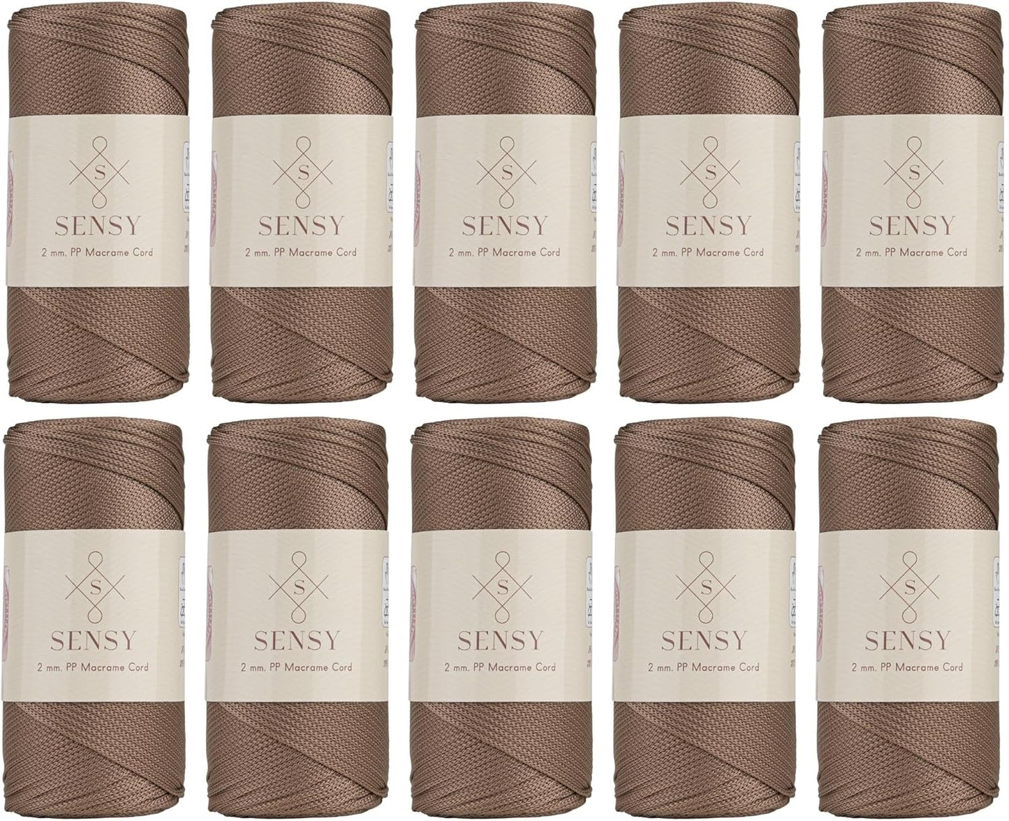 10 Skeins of Sensy Premium 2mm Polyester Rope for Crafting