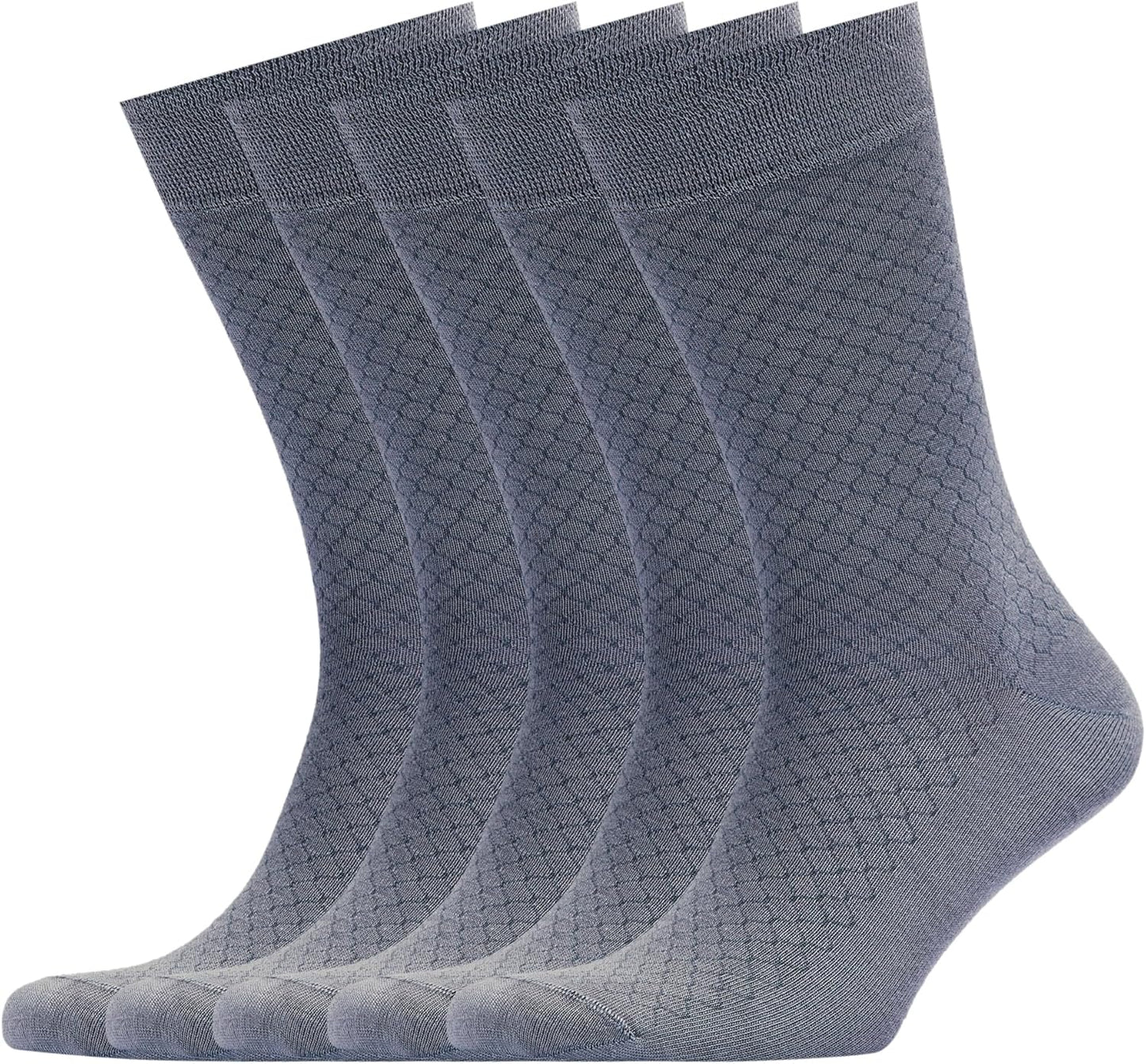 VRD Mens Dress Socks 5-Pack Bamboo Crew Socks for Men Gift