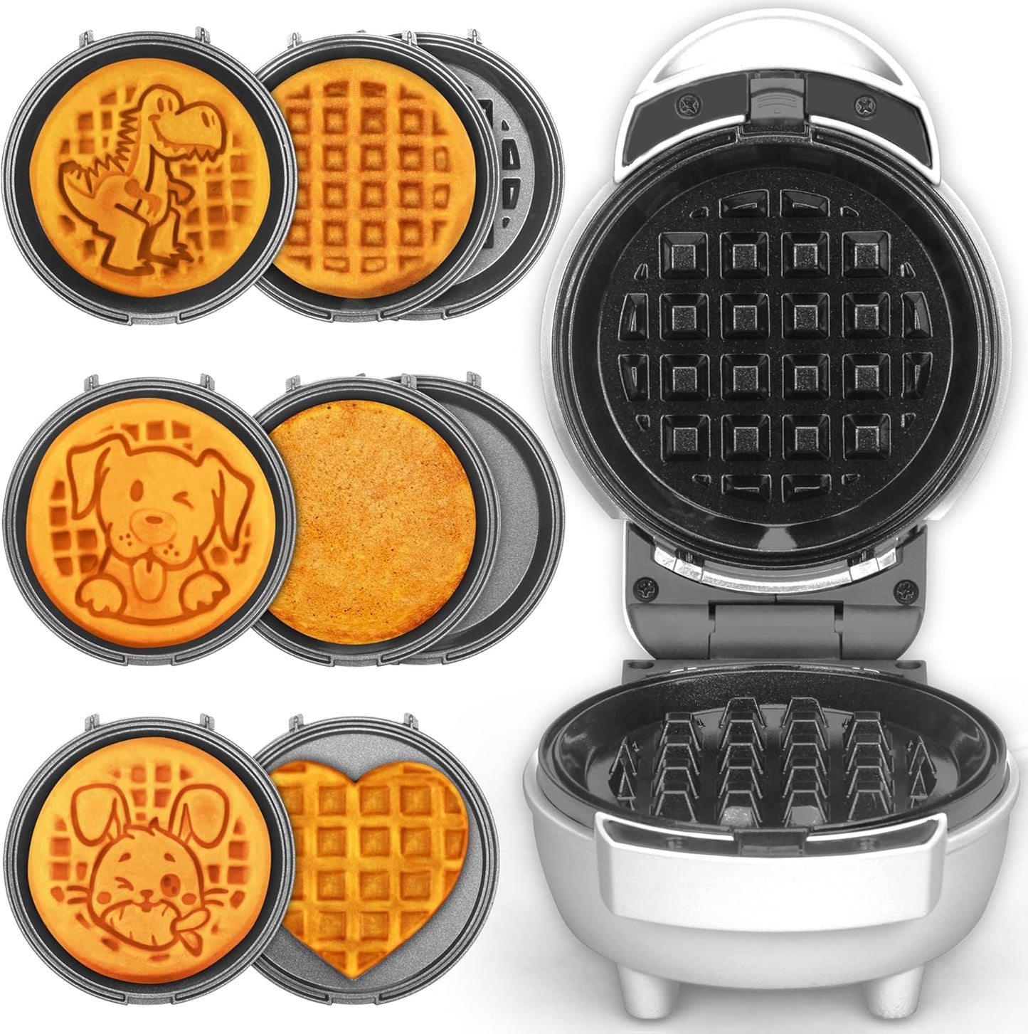 Versatile 6-in-1 Mini Waffle Maker - SugarWhisk