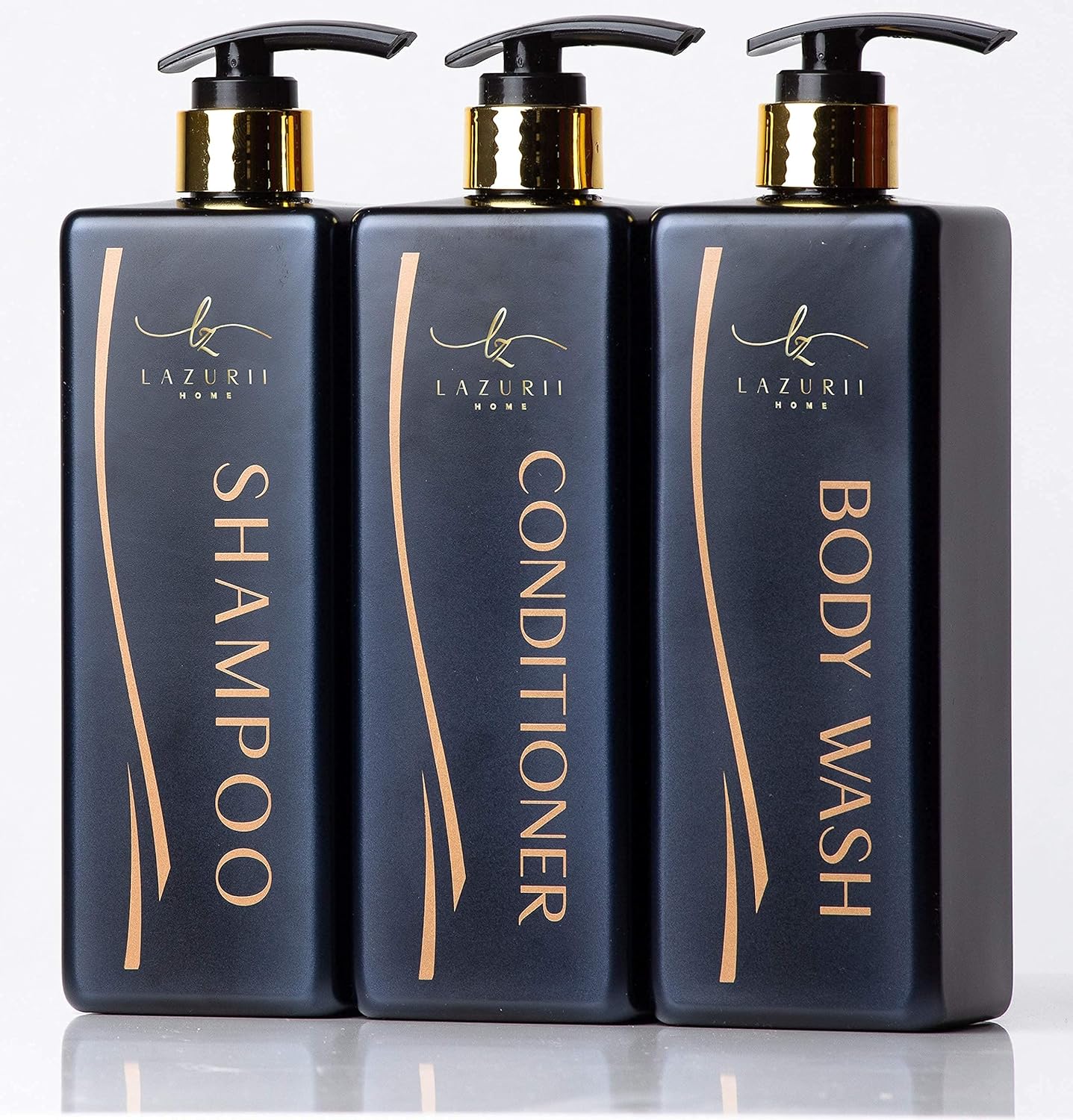 Refillable Shower Bottle Set - Elegant Dispensers 25oz