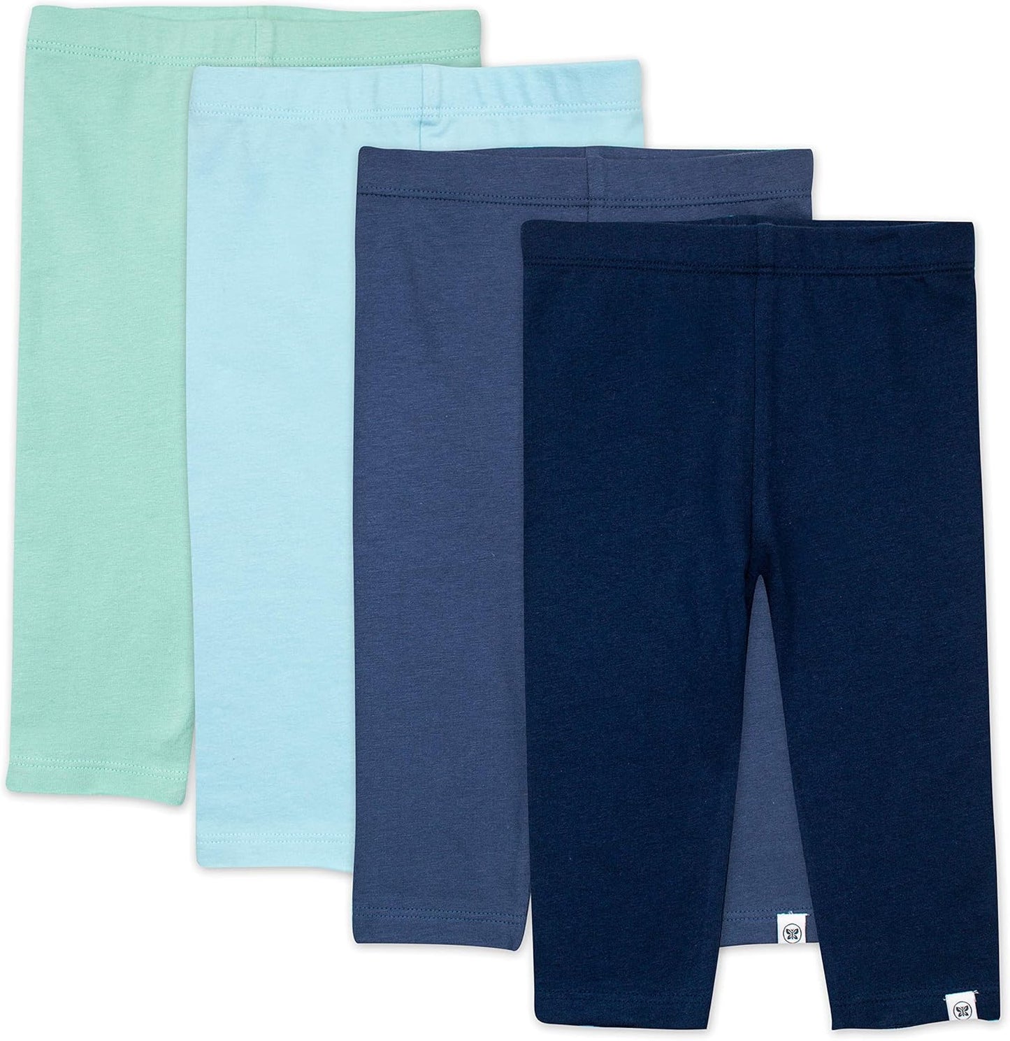 HonestBaby Organic Cotton Leggings 4-Pack for Infant Girls
