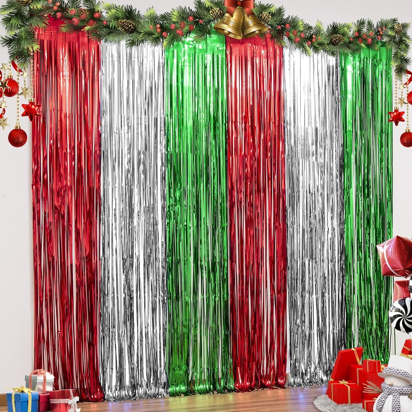 Sparkle Your Christmas: LOLStar Foil Fringe Curtains Set