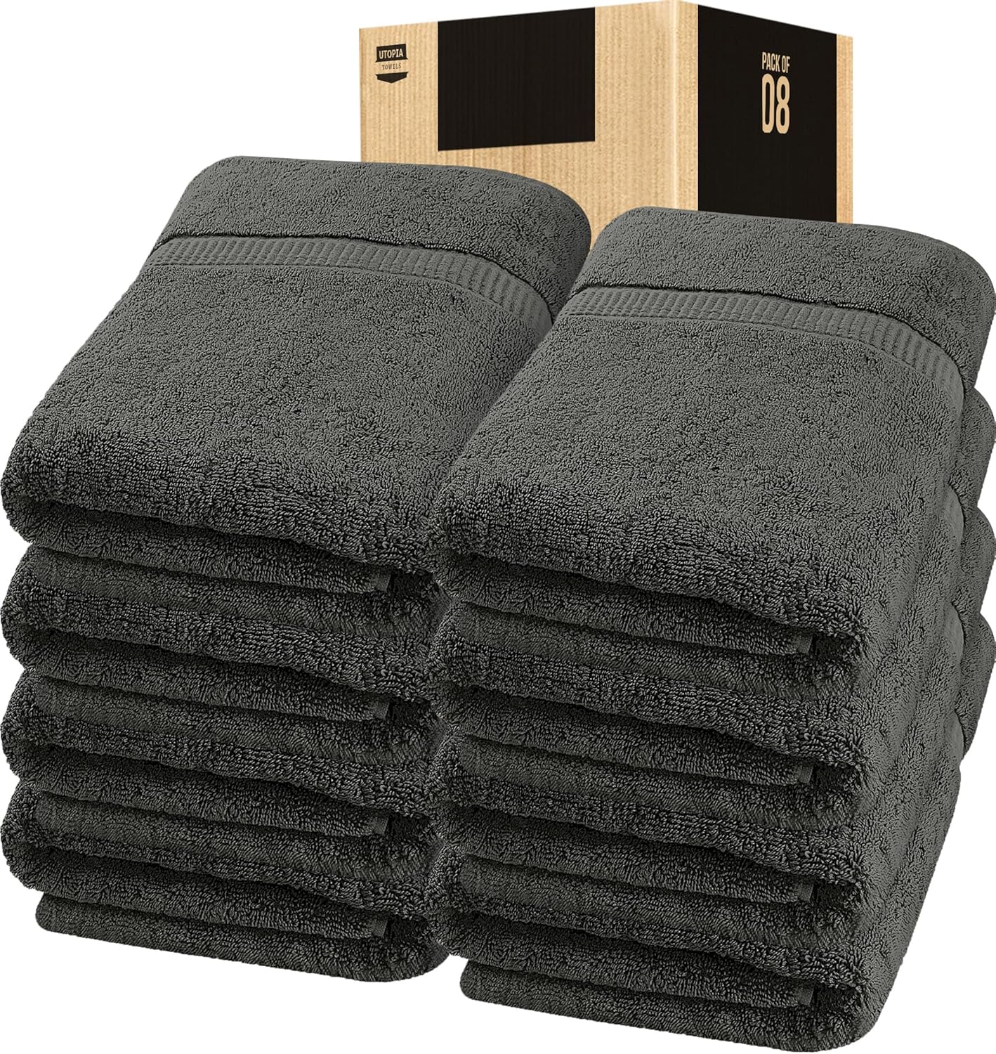 Luxurious Jumbo Bath Sheet Set - 8 Piece 100% Cotton Towels