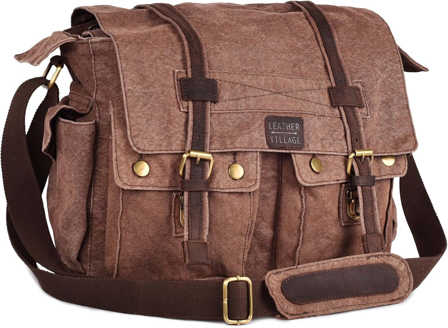 Durable Canvas Satchel Bag for 16 Inch Laptops and Essentials