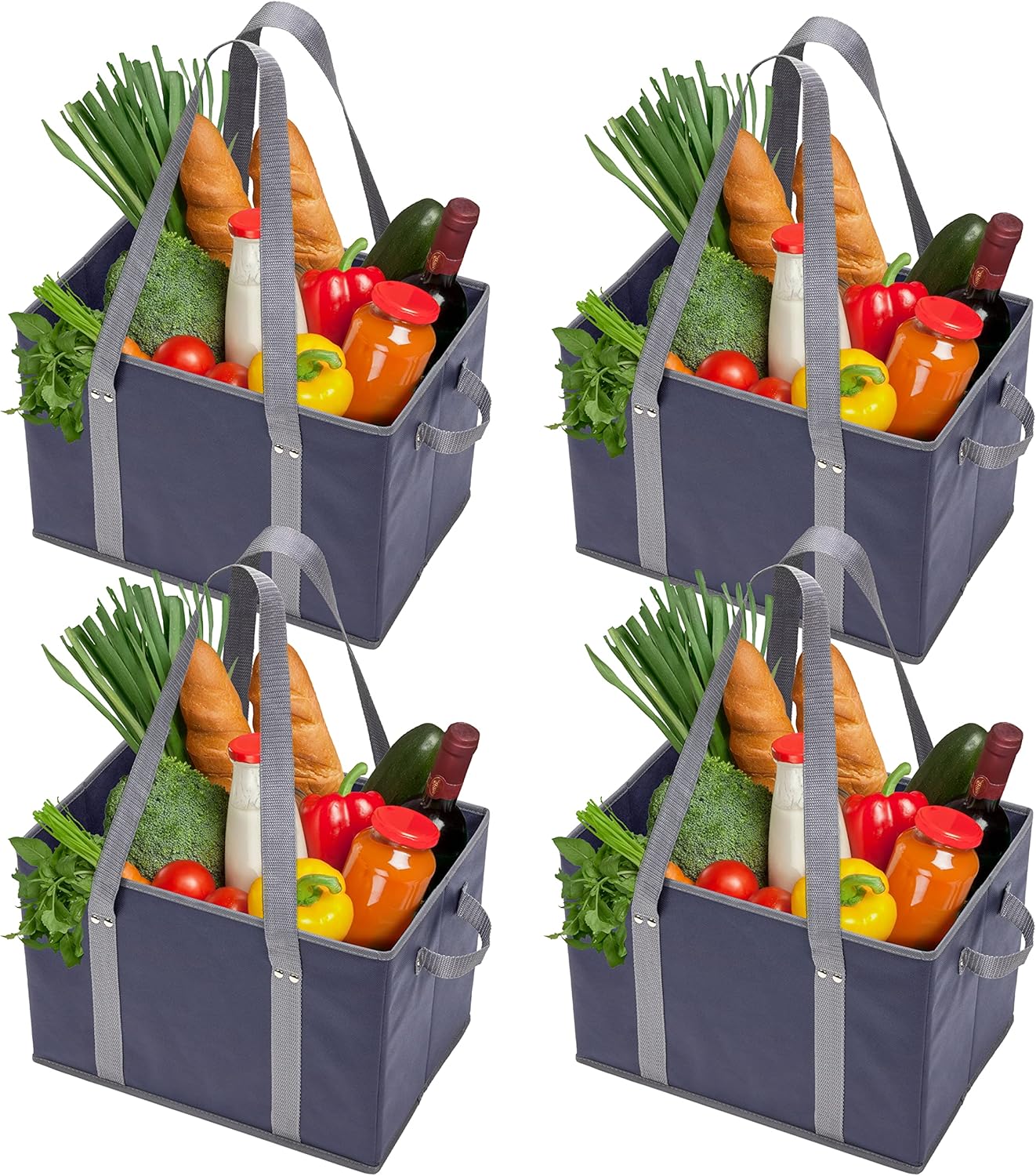 Reusable Grocery Bags - Heavy Duty Tote Box for Shopping Needs