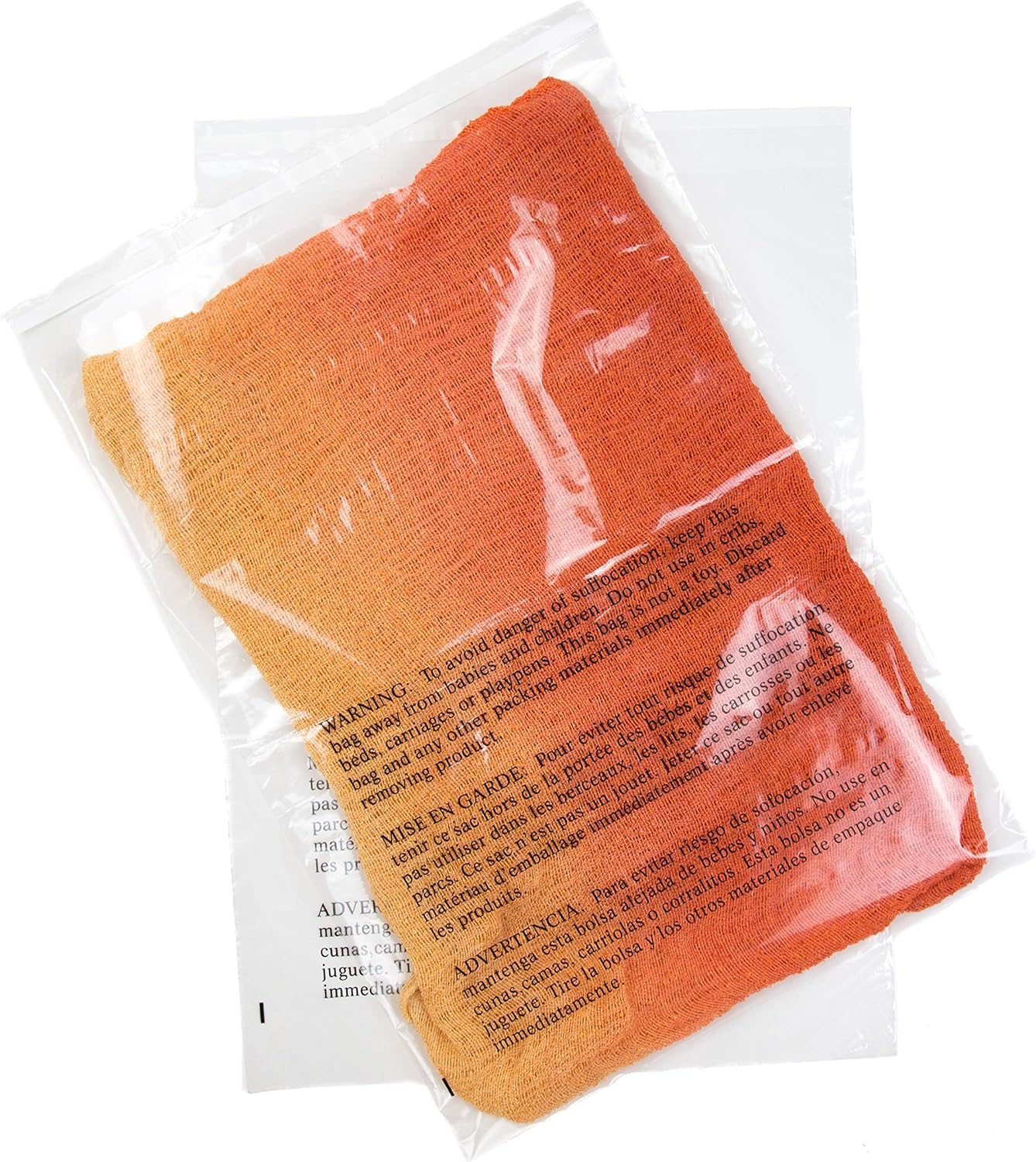 Clear Poly Bags with Suffocation Warning - 16x22 in - 200 Pack