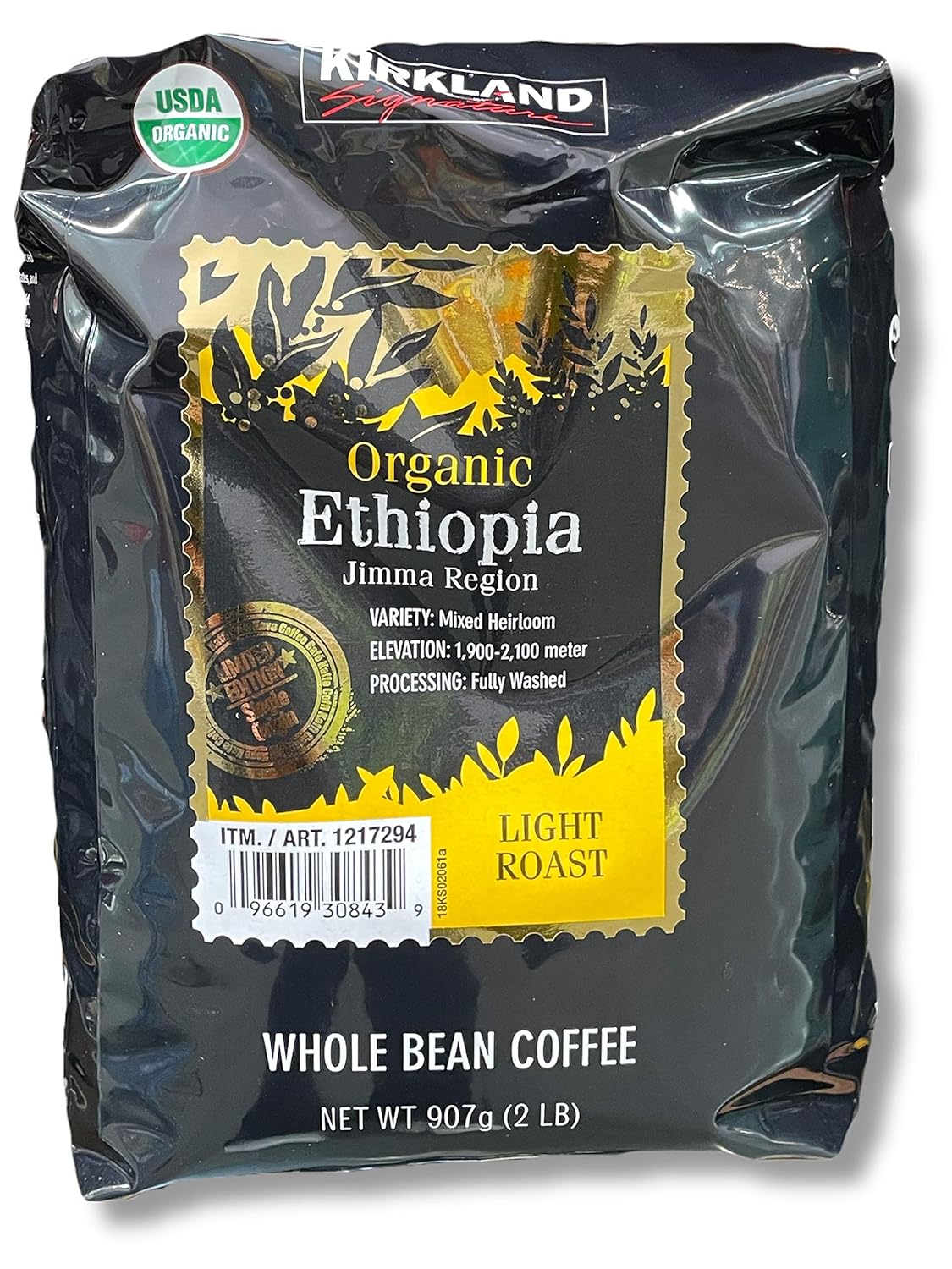 Boldly Energize with Kirkland Signature Organic Ethiopia Light Roast Coffee