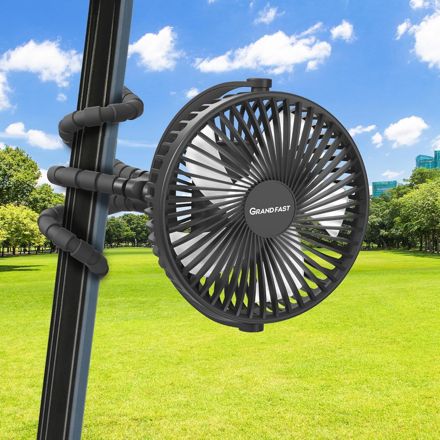 10000mAh Rechargeable Golf Cart Fan for Ultimate Cooling