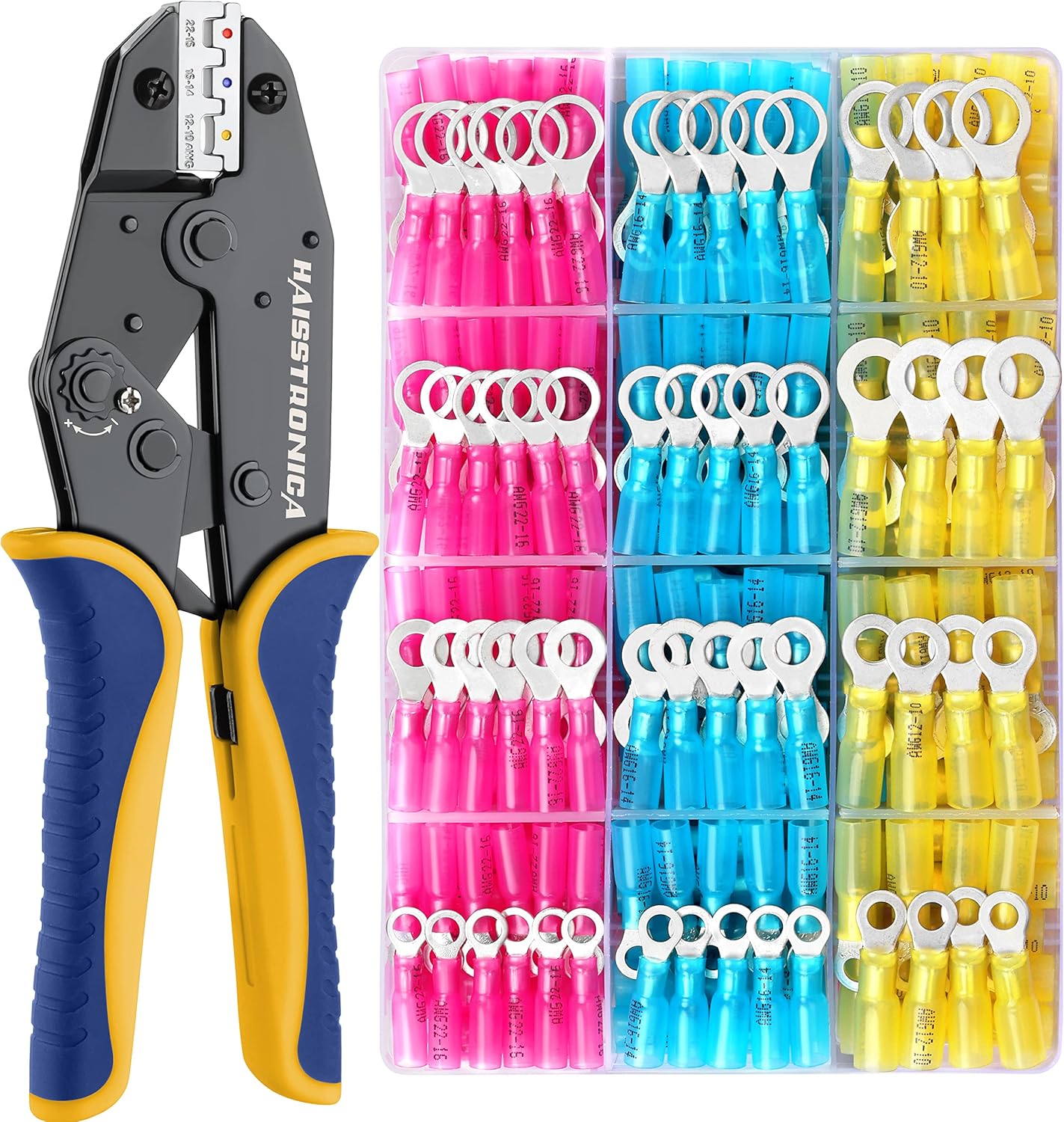 Haisstronica Crimping Tool with 260PCS Marine Grade Connectors
