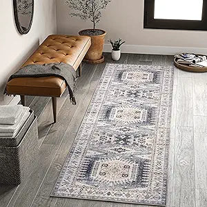 Valenrug Washable Runner Rug 2ft6x8 - Ultra-Thin Antique Design